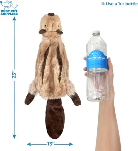 Best Pet Supplies 2-in-1 Stuffless Squeaky Dog Toys with Soft, Durable Fabric for Small, Medium, and Large Pets, No Stuffing for Indoor Play, Supports Active Biting and Play - 1Wild Duck, Small