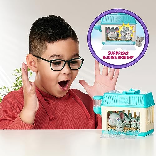 Little Live Pets - Mama Surprise Minis. Feed and Nurture a Lil' Bunny Inside Their Hutch so she can be a Mama. She has 2, 3, or 4 Babies with Surprise Accessories to Dress Up The Babies