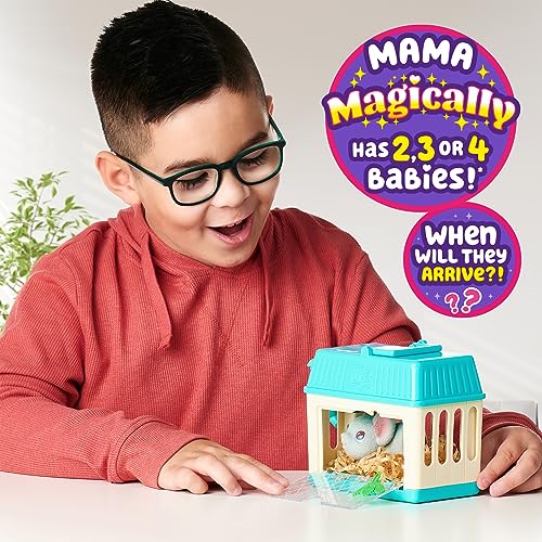 Little Live Pets - Mama Surprise Minis. Feed and Nurture a Lil' Bunny Inside Their Hutch so she can be a Mama. She has 2, 3, or 4 Babies with Surprise Accessories to Dress Up The Babies