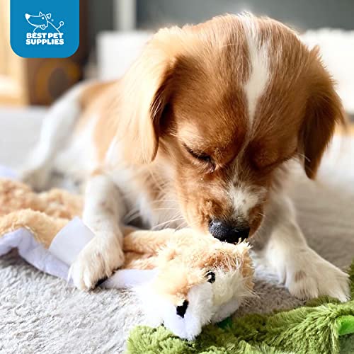 Best Pet Supplies 2-in-1 Stuffless Squeaky Dog Toys with Soft, Durable Fabric for Small, Medium, and Large Pets, No Stuffing for Indoor Play, Supports Active Biting and Play - 1Wild Duck, Small