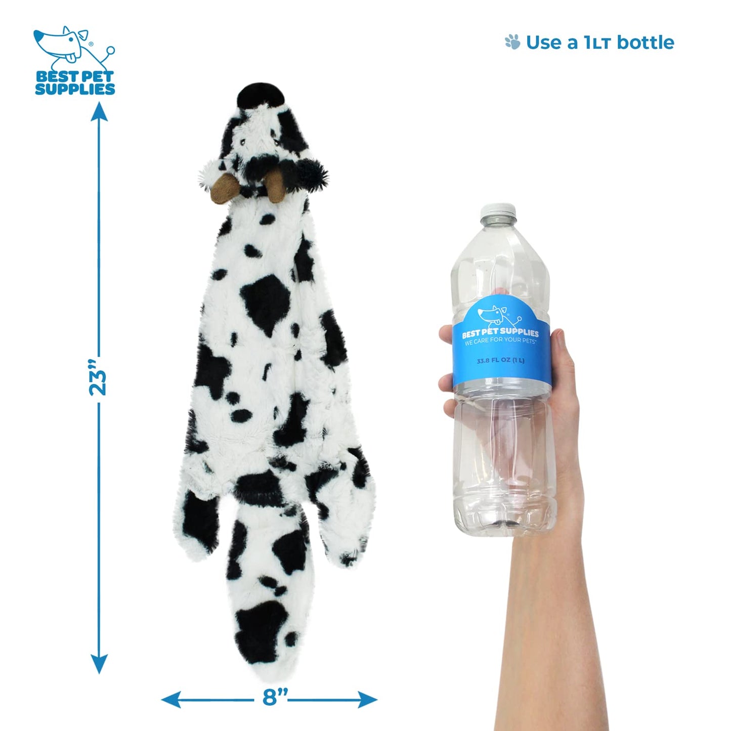 Best Pet Supplies 2-in-1 Stuffless Squeaky Dog Toys with Soft, Durable Fabric for Small, Medium, and Large Pets, No Stuffing for Indoor Play, Supports Active Biting and Play - 1Wild Duck, Small