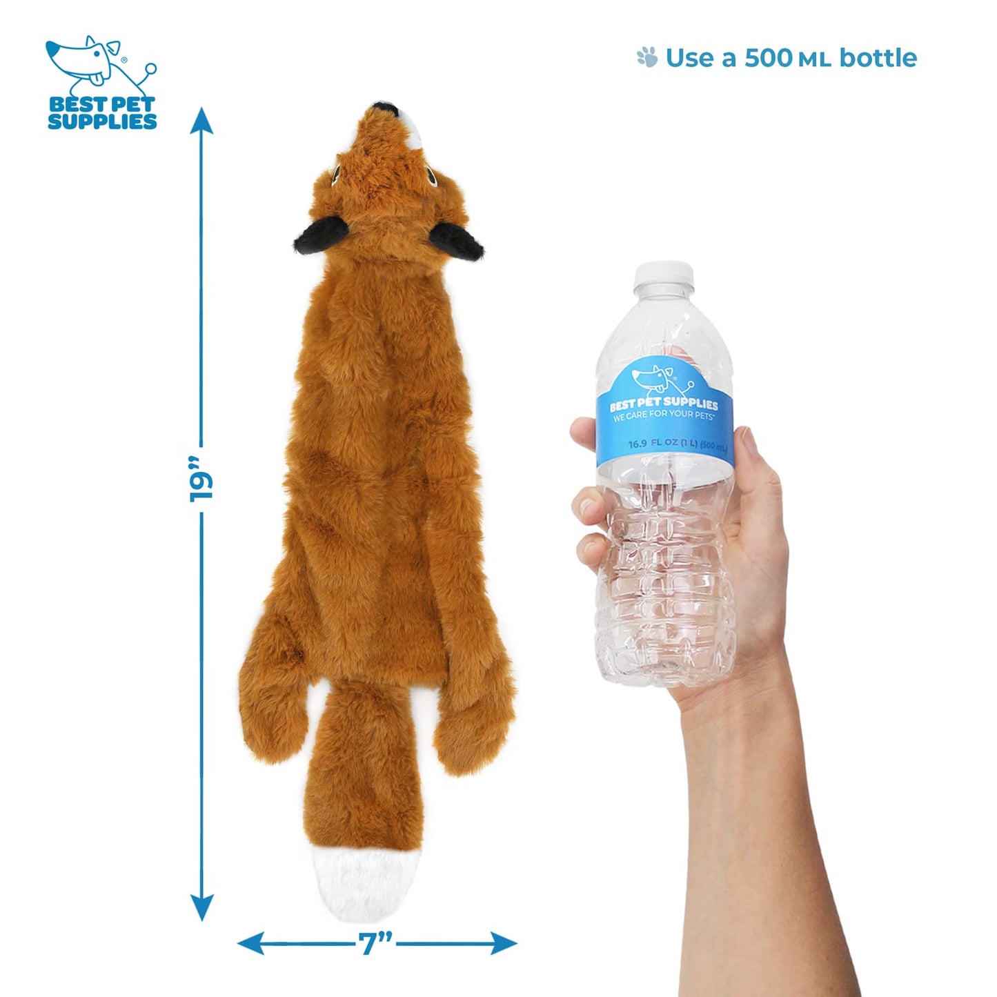 Best Pet Supplies 2-in-1 Stuffless Squeaky Dog Toys with Soft, Durable Fabric for Small, Medium, and Large Pets, No Stuffing for Indoor Play, Supports Active Biting and Play - 1Wild Duck, Small