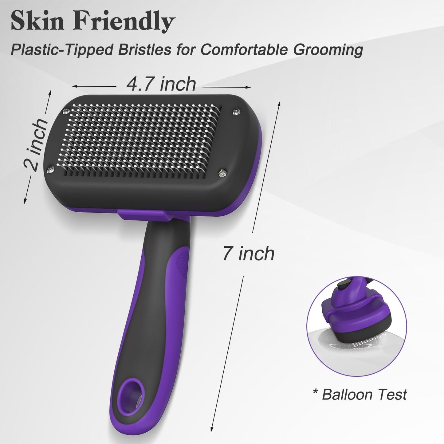 Swihauk Self Cleaning Slicker Brush for Dogs & Cats, Skin Friendly Grooming Cat Brush, Dog Brush for Shedding, Deshedding Brush, Hair Brush Puppy Brush for Haired Dogs, Pet Supplies Accessories, Blue
