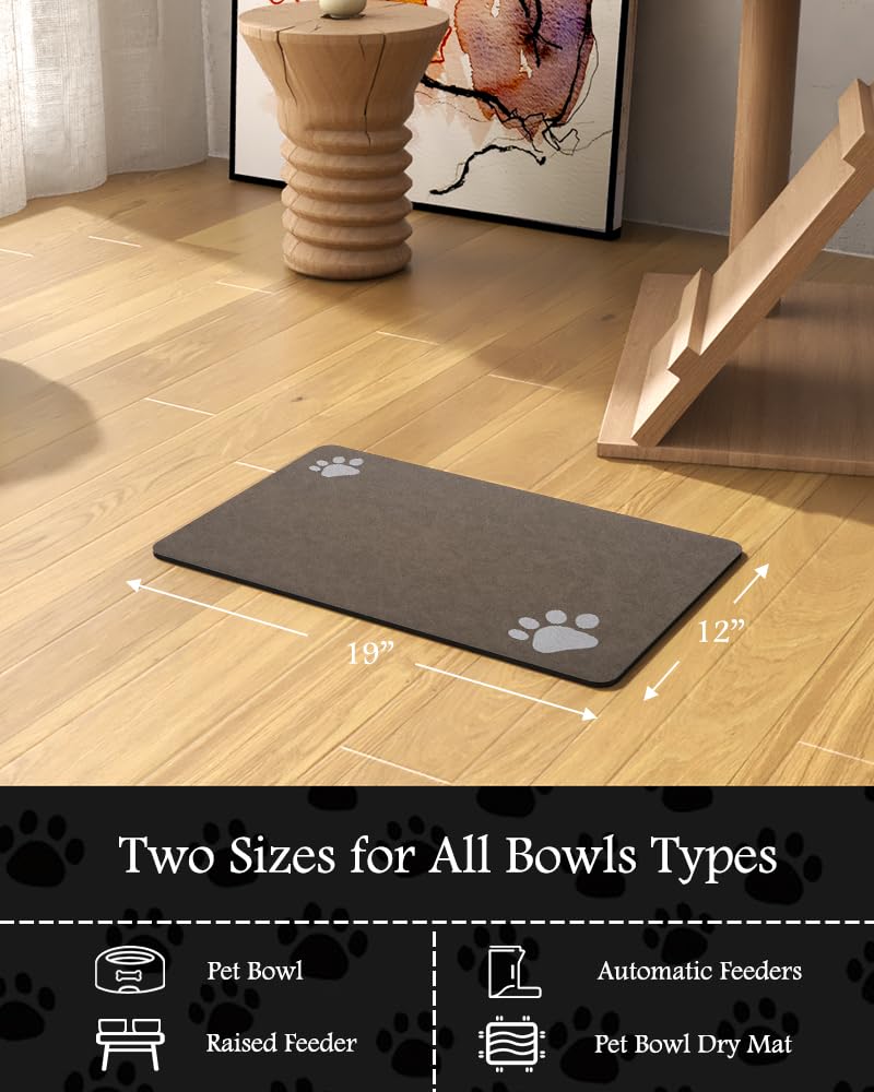 Pet Feeding Mat-Absorbent Dog Mat for Food and Water Bowl-No Stains Quick Dry Dog Water Dispenser Mat-Dog Accessories Pet Supplies-Dog Water Bowl for Messy Drinkers