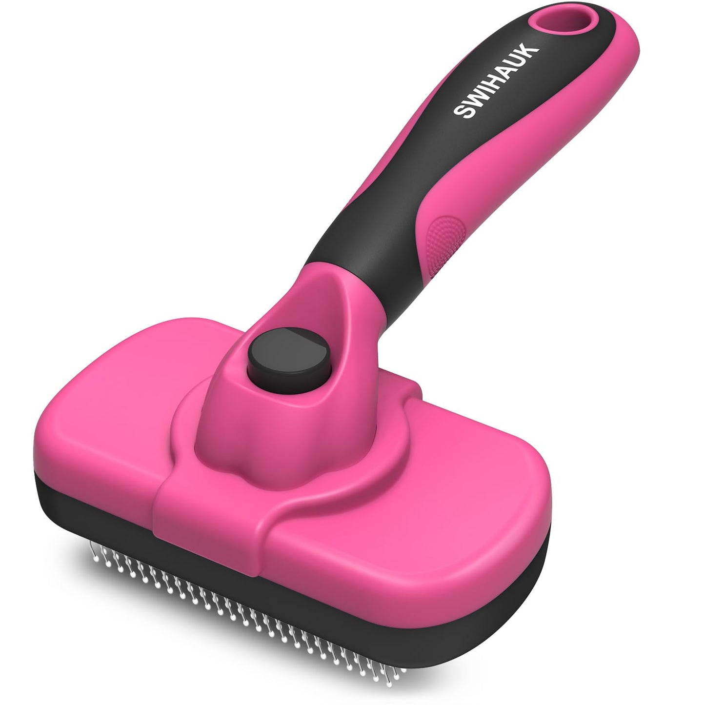 Swihauk Self Cleaning Slicker Brush for Dogs & Cats, Skin Friendly Grooming Cat Brush, Dog Brush for Shedding, Deshedding Brush, Hair Brush Puppy Brush for Haired Dogs, Pet Supplies Accessories, Blue