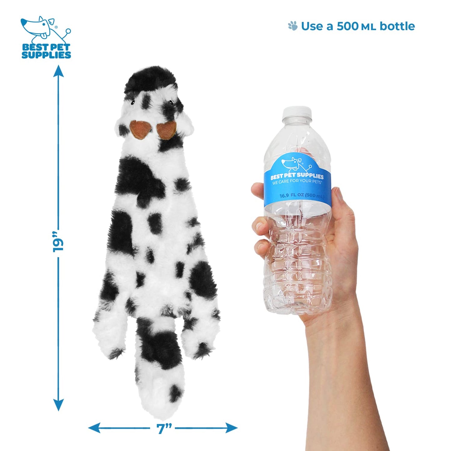 Best Pet Supplies 2-in-1 Stuffless Squeaky Dog Toys with Soft, Durable Fabric for Small, Medium, and Large Pets, No Stuffing for Indoor Play, Supports Active Biting and Play - 1Wild Duck, Small