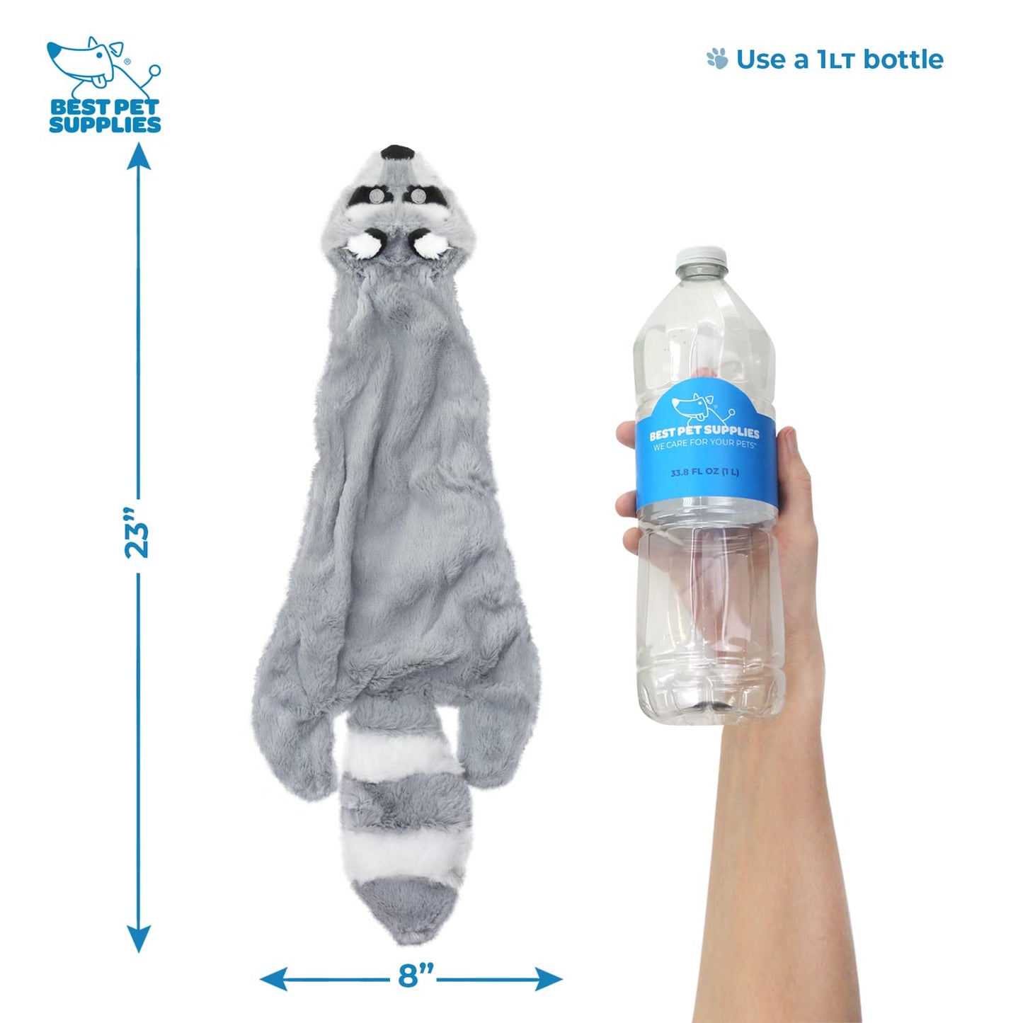 Best Pet Supplies 2-in-1 Stuffless Squeaky Dog Toys with Soft, Durable Fabric for Small, Medium, and Large Pets, No Stuffing for Indoor Play, Supports Active Biting and Play - 1Wild Duck, Small