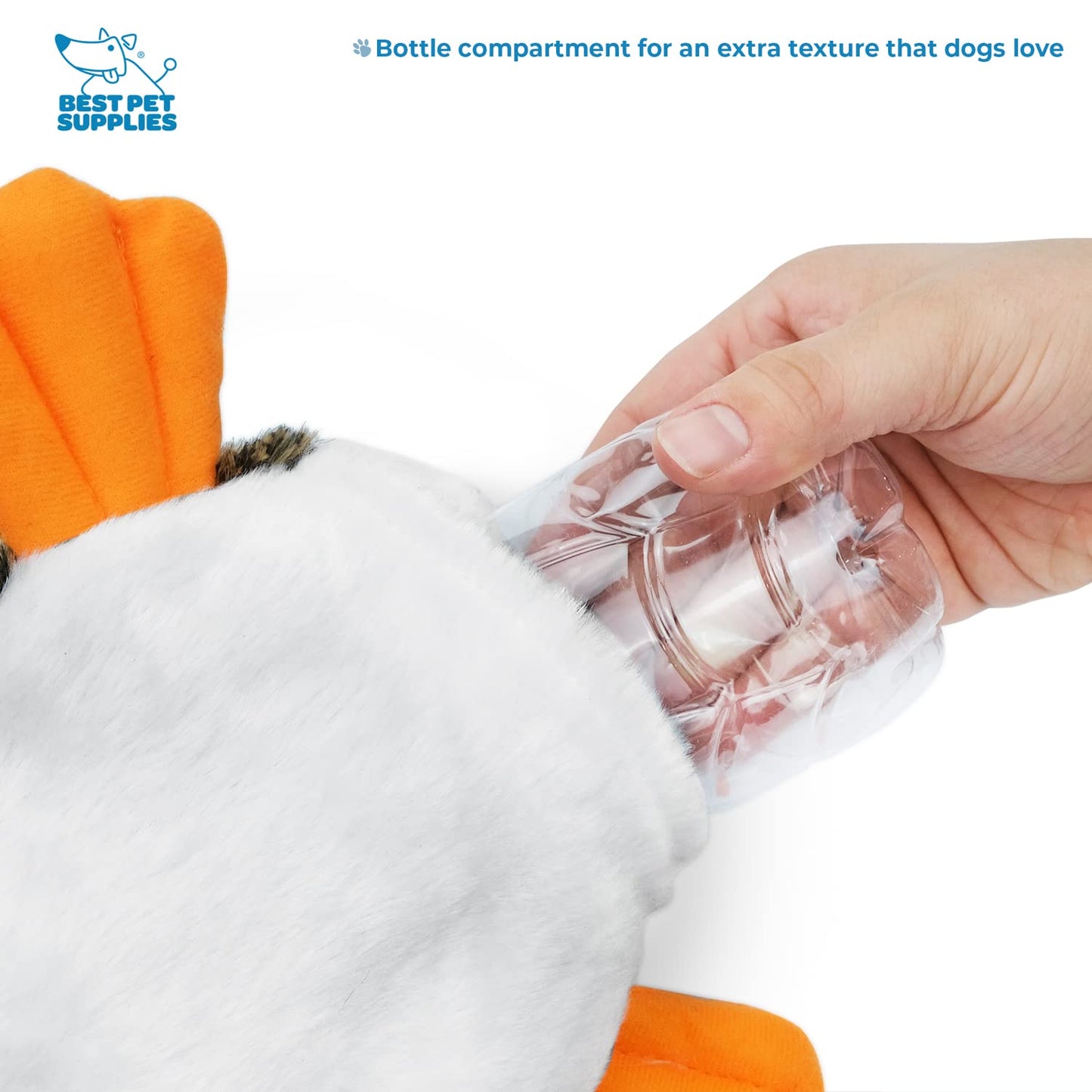 Best Pet Supplies 2-in-1 Stuffless Squeaky Dog Toys with Soft, Durable Fabric for Small, Medium, and Large Pets, No Stuffing for Indoor Play, Supports Active Biting and Play - 1Wild Duck, Small