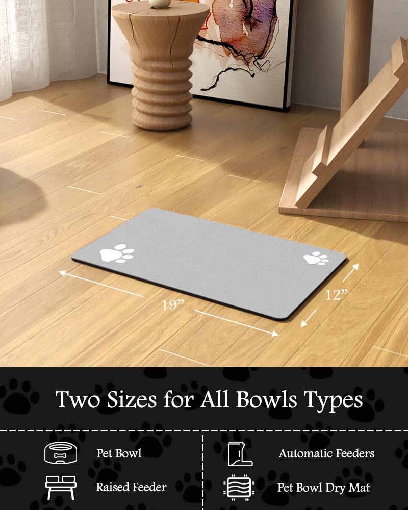 Pet Feeding Mat-Absorbent Dog Mat for Food and Water Bowl-No Stains Quick Dry Dog Water Dispenser Mat-Dog Accessories Pet Supplies-Dog Water Bowl for Messy Drinkers