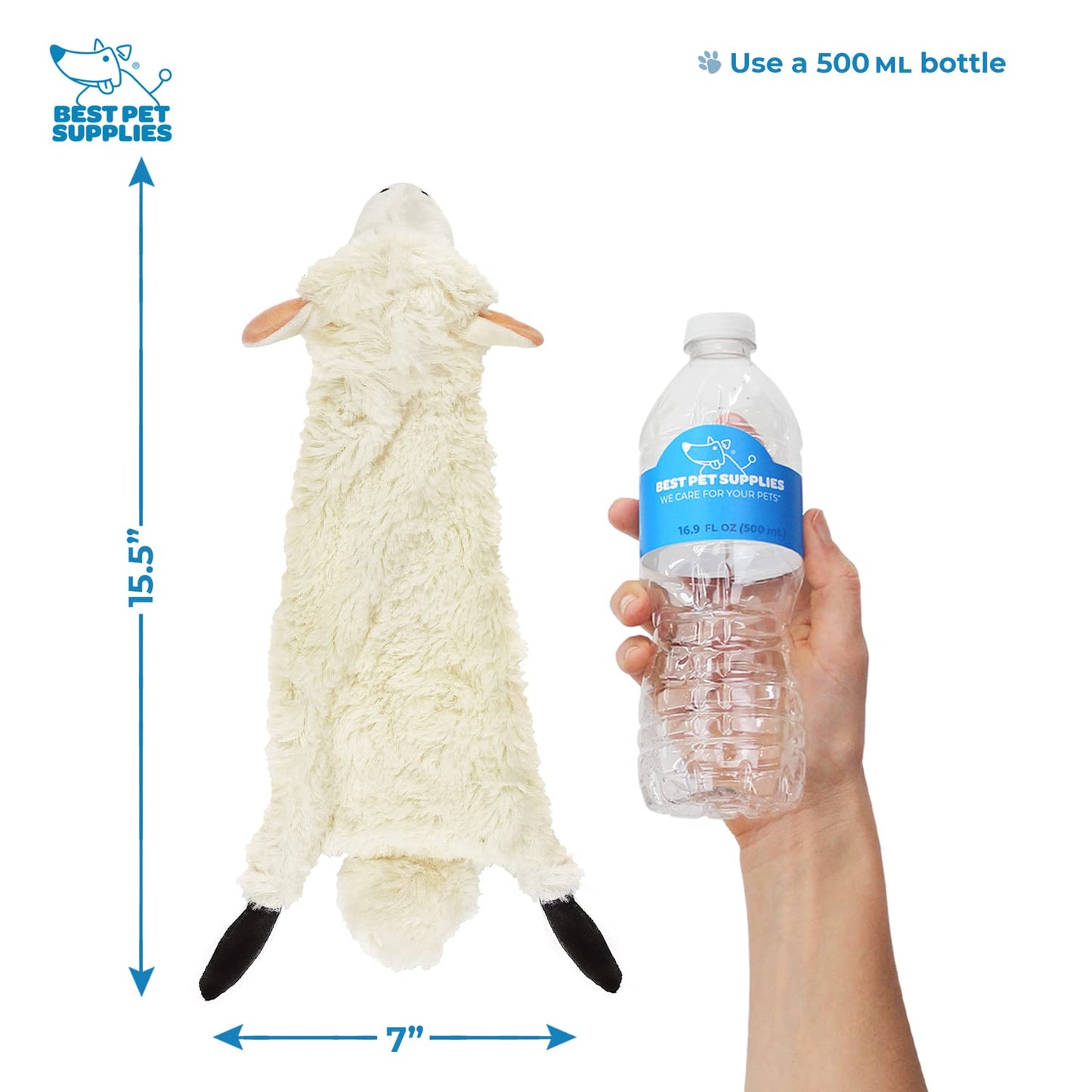 Best Pet Supplies 2-in-1 Stuffless Squeaky Dog Toys with Soft, Durable Fabric for Small, Medium, and Large Pets, No Stuffing for Indoor Play, Supports Active Biting and Play - 1Wild Duck, Small