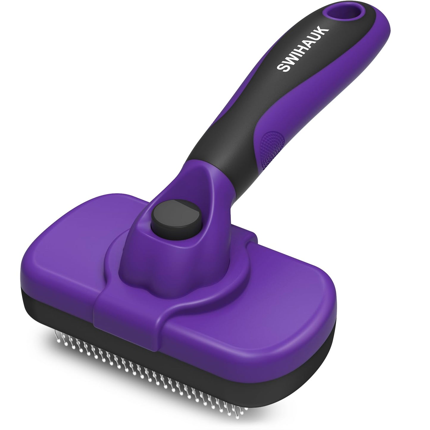 Swihauk Self Cleaning Slicker Brush for Dogs & Cats, Skin Friendly Grooming Cat Brush, Dog Brush for Shedding, Deshedding Brush, Hair Brush Puppy Brush for Haired Dogs, Pet Supplies Accessories, Blue