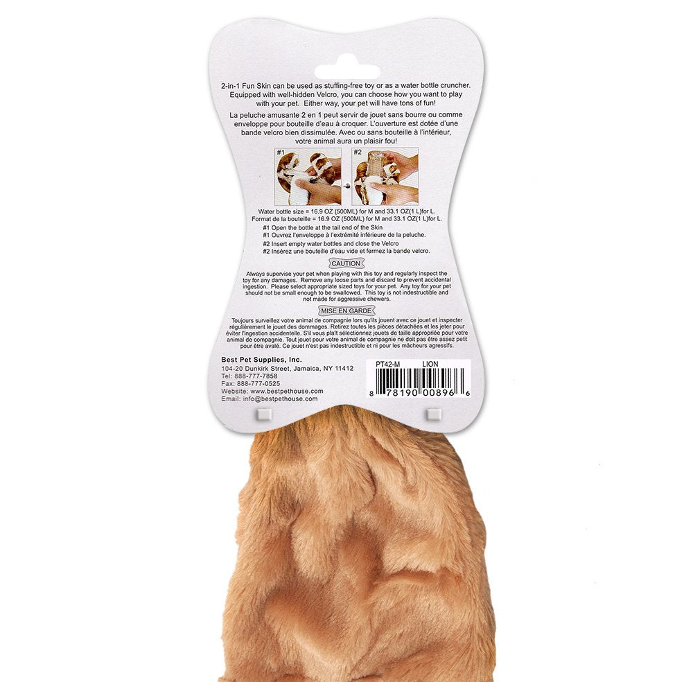 Best Pet Supplies 2-in-1 Stuffless Squeaky Dog Toys with Soft, Durable Fabric for Small, Medium, and Large Pets, No Stuffing for Indoor Play, Supports Active Biting and Play - 1Wild Duck, Small