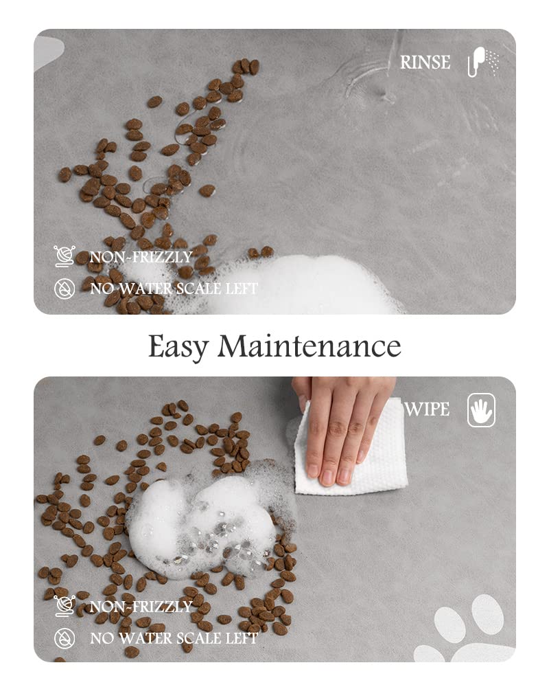 Pet Feeding Mat-Absorbent Dog Mat for Food and Water Bowl-No Stains Quick Dry Dog Water Dispenser Mat-Dog Accessories Pet Supplies-Dog Water Bowl for Messy Drinkers