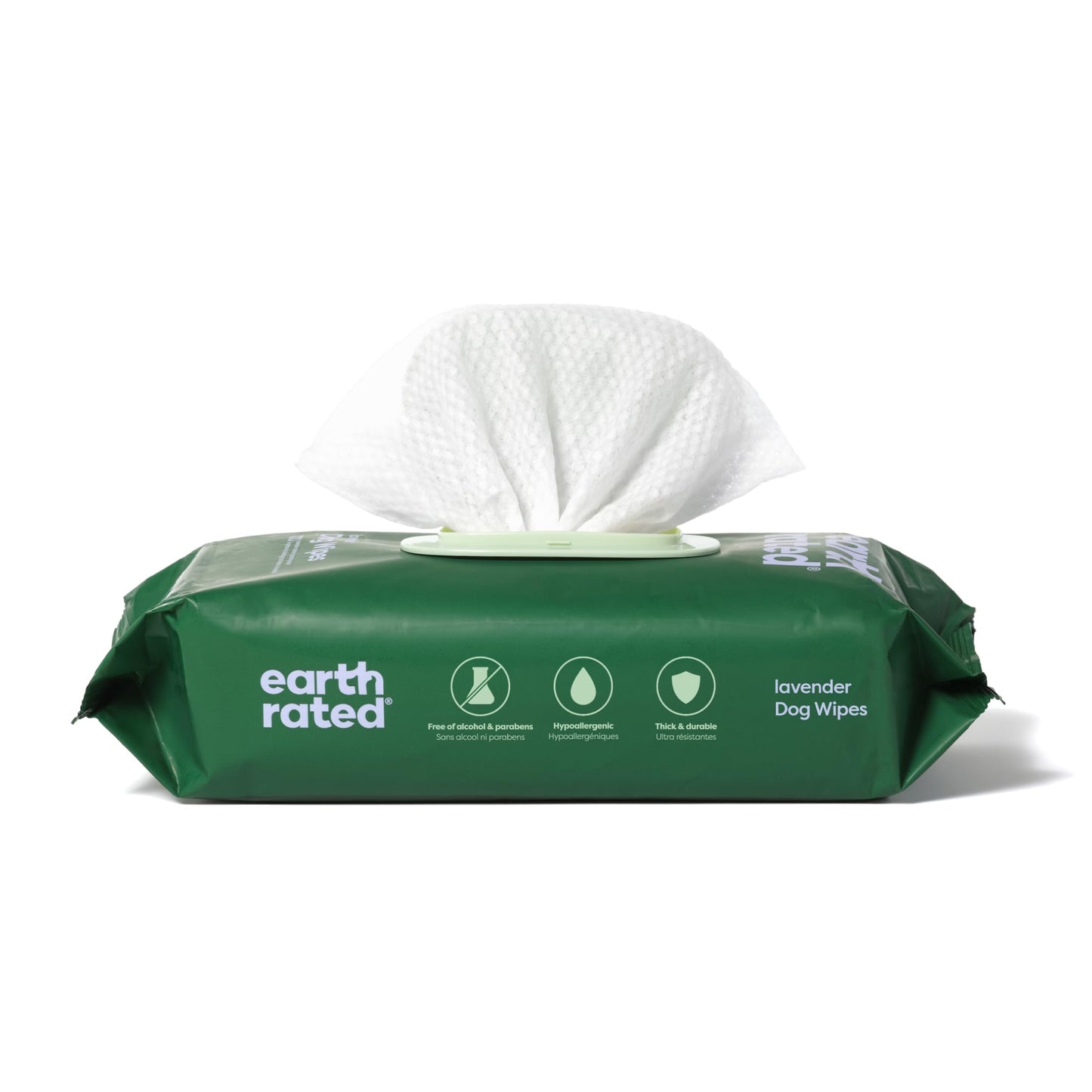 Earth Rated Pet Ear Wipes, Hypoallergenic Ear Wipes for Dogs & Cats to Remove Dirt and Wax Build up, Oatmeal Scent, 70 Count