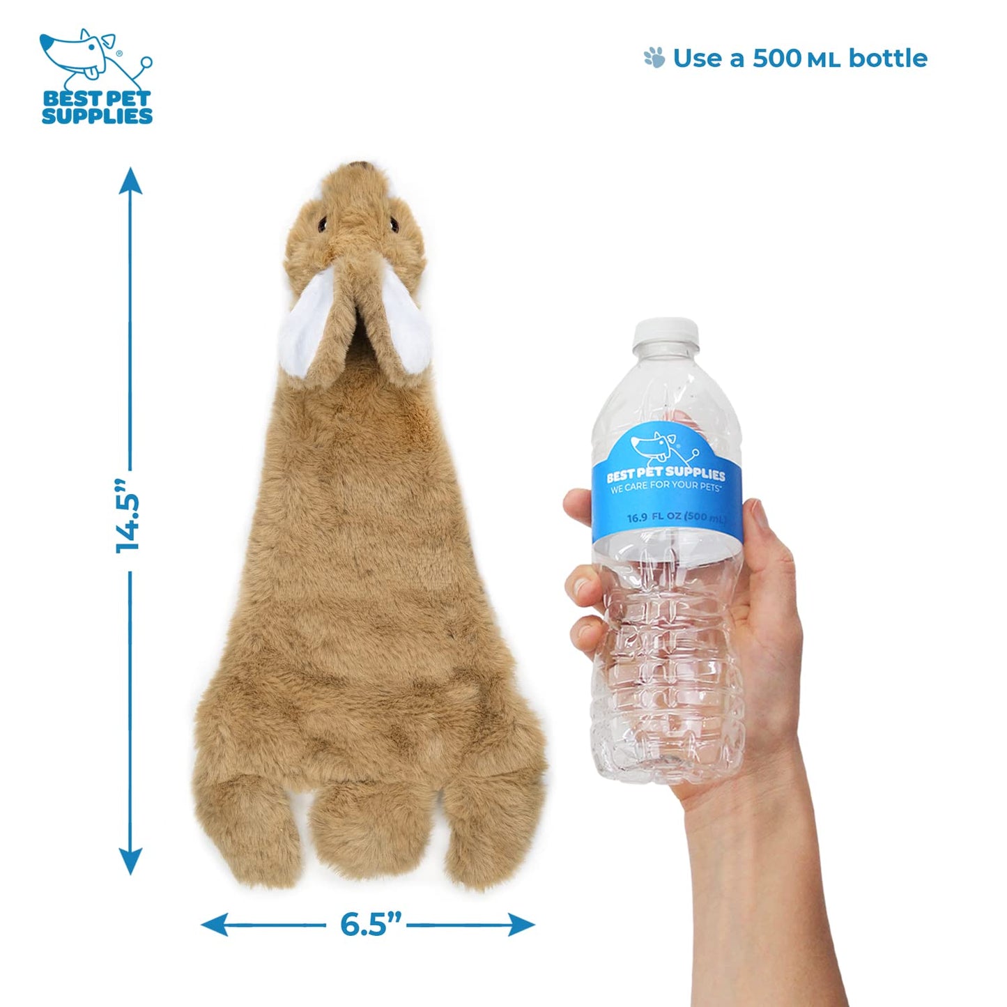 Best Pet Supplies 2-in-1 Stuffless Squeaky Dog Toys with Soft, Durable Fabric for Small, Medium, and Large Pets, No Stuffing for Indoor Play, Supports Active Biting and Play - 1Wild Duck, Small