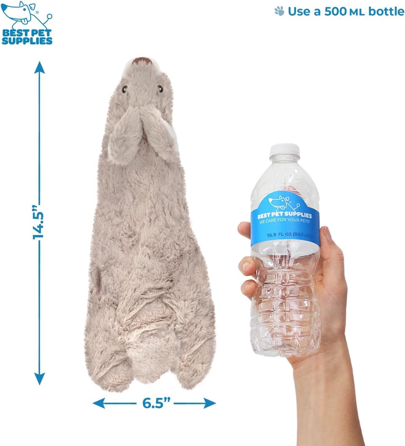 Best Pet Supplies 2-in-1 Stuffless Squeaky Dog Toys with Soft, Durable Fabric for Small, Medium, and Large Pets, No Stuffing for Indoor Play, Supports Active Biting and Play - 1Wild Duck, Small