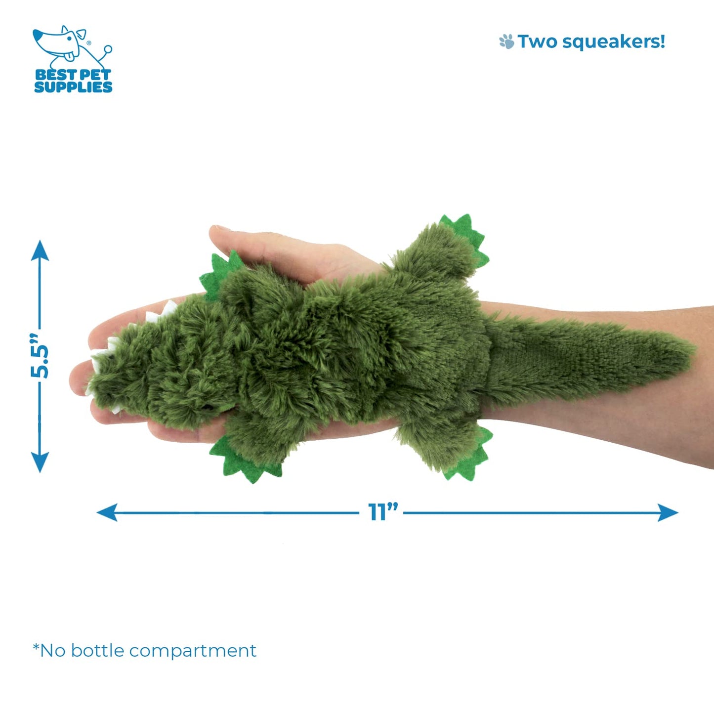 Best Pet Supplies 2-in-1 Stuffless Squeaky Dog Toys with Soft, Durable Fabric for Small, Medium, and Large Pets, No Stuffing for Indoor Play, Supports Active Biting and Play - 1Wild Duck, Small