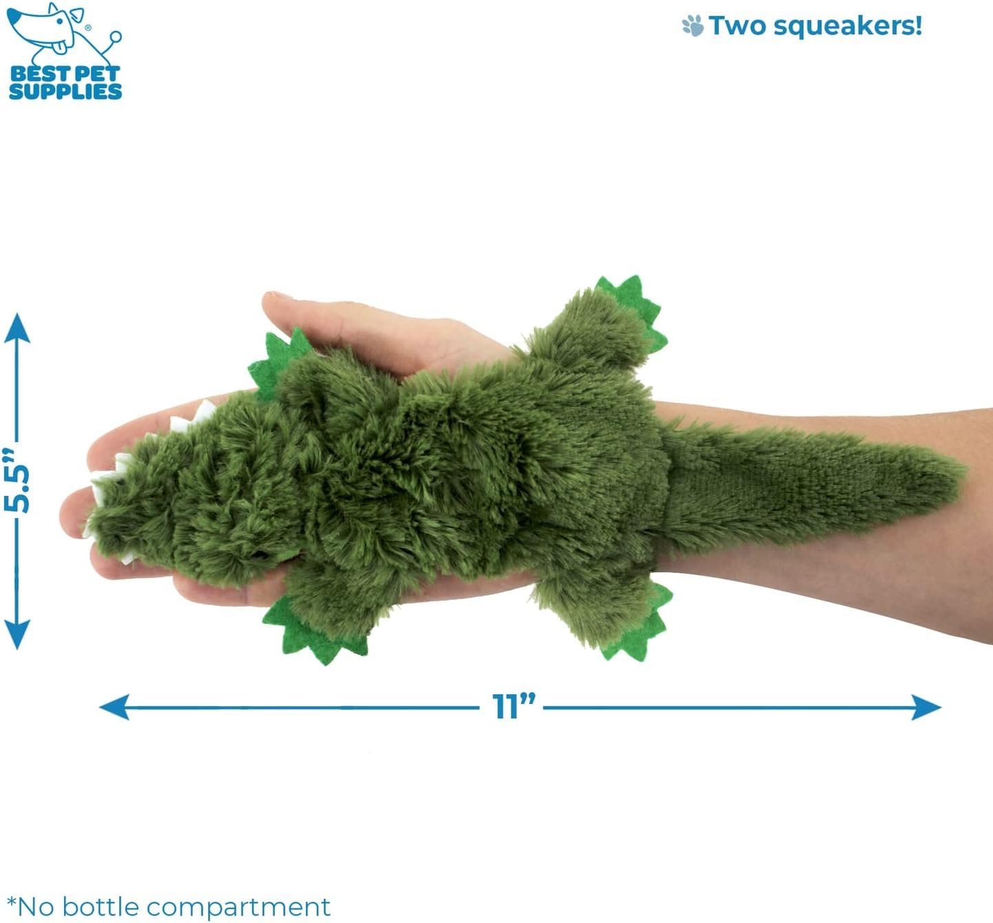 Best Pet Supplies 2-in-1 Stuffless Squeaky Dog Toys with Soft, Durable Fabric for Small, Medium, and Large Pets, No Stuffing for Indoor Play, Supports Active Biting and Play - 1Wild Duck, Small