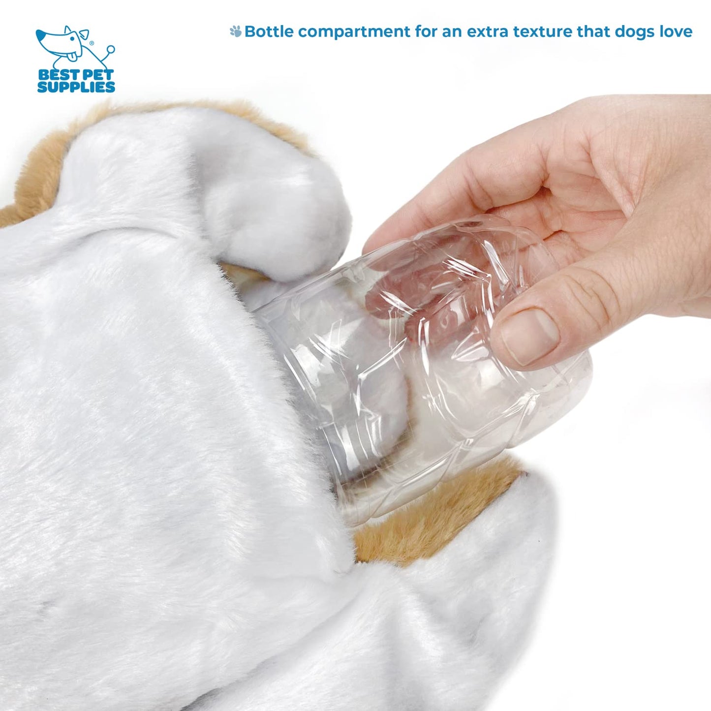 Best Pet Supplies 2-in-1 Stuffless Squeaky Dog Toys with Soft, Durable Fabric for Small, Medium, and Large Pets, No Stuffing for Indoor Play, Supports Active Biting and Play - 1Wild Duck, Small