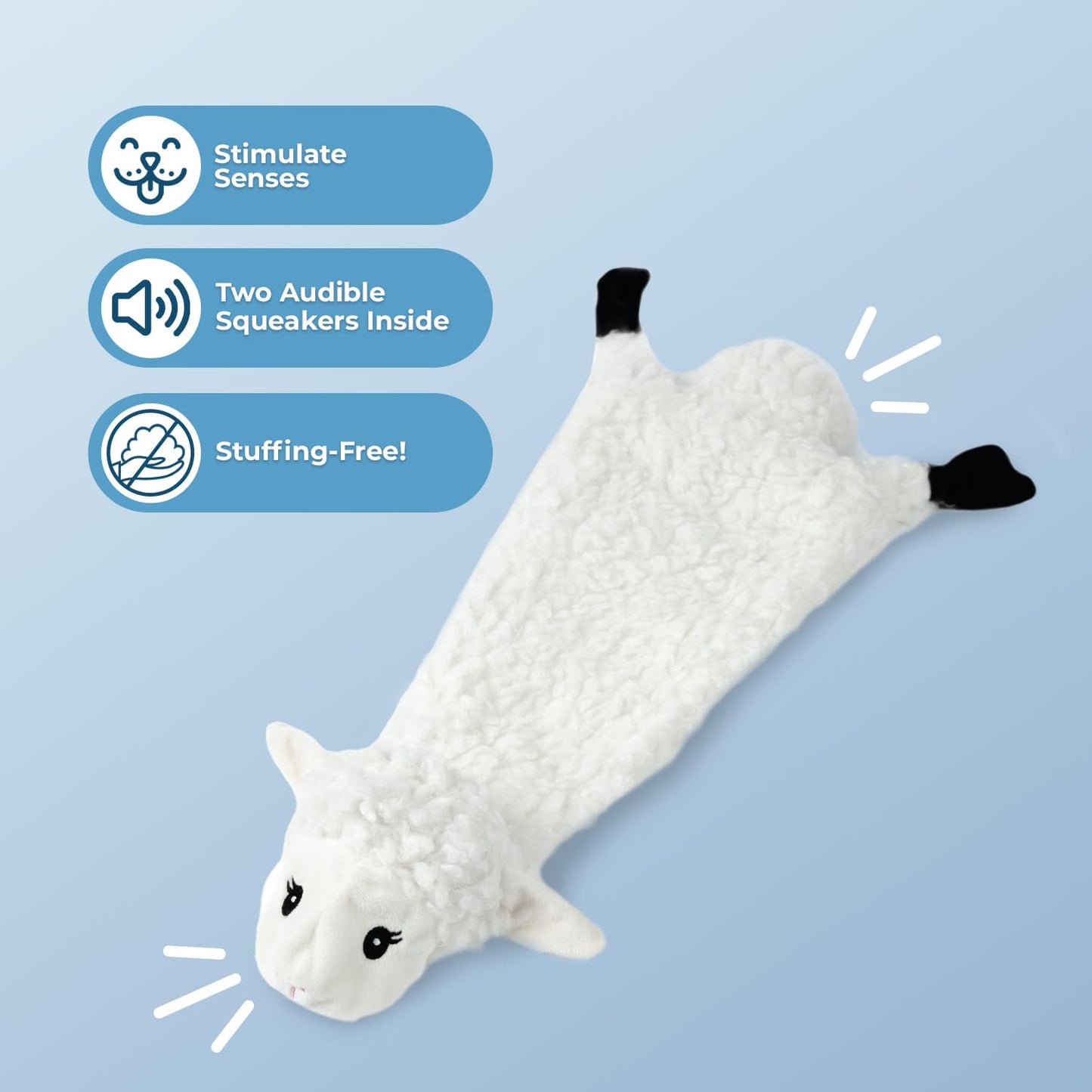 Best Pet Supplies 2-in-1 Stuffless Squeaky Dog Toys with Soft, Durable Fabric for Small, Medium, and Large Pets, No Stuffing for Indoor Play, Supports Active Biting and Play - 1Wild Duck, Small