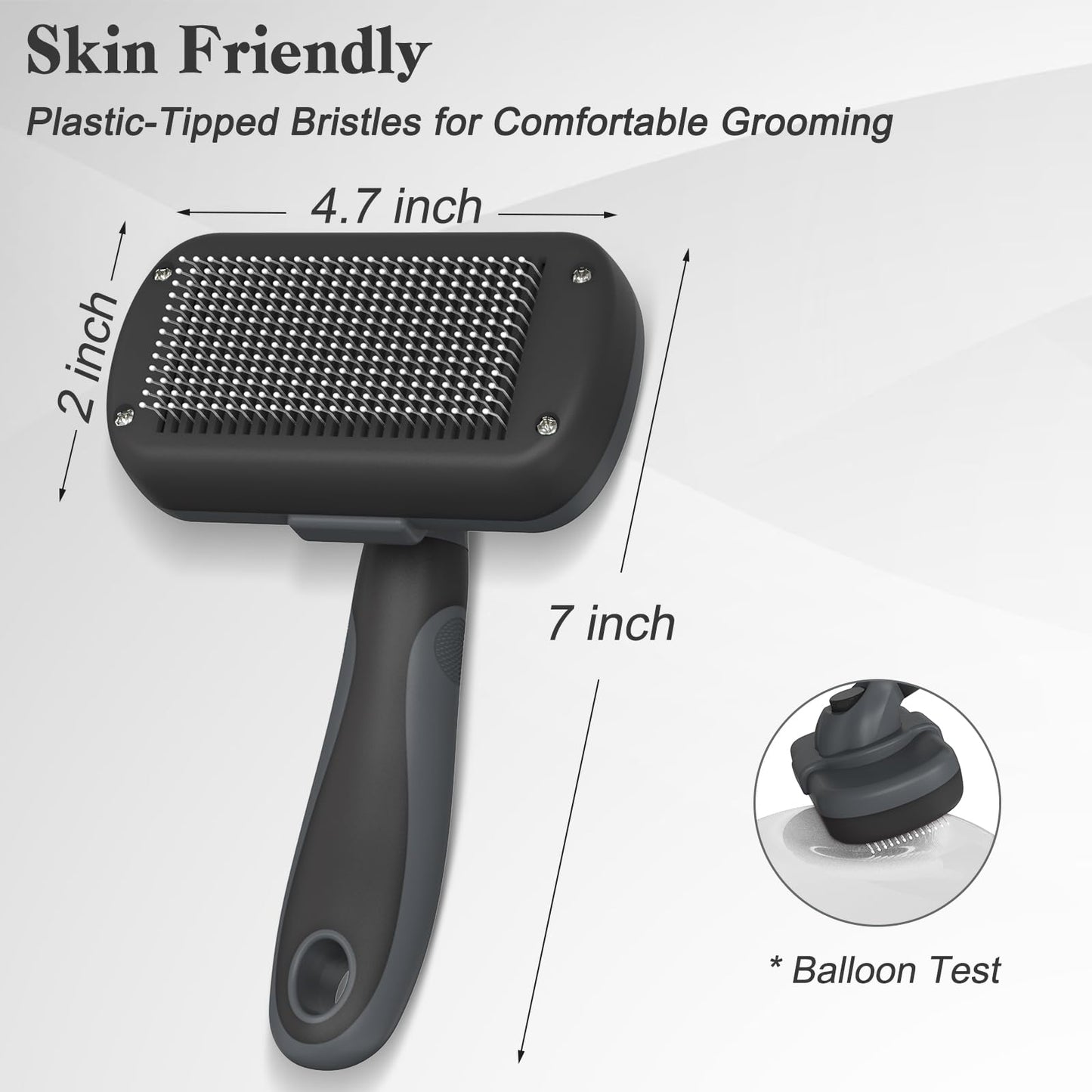 Swihauk Self Cleaning Slicker Brush for Dogs & Cats, Skin Friendly Grooming Cat Brush, Dog Brush for Shedding, Deshedding Brush, Hair Brush Puppy Brush for Haired Dogs, Pet Supplies Accessories, Blue