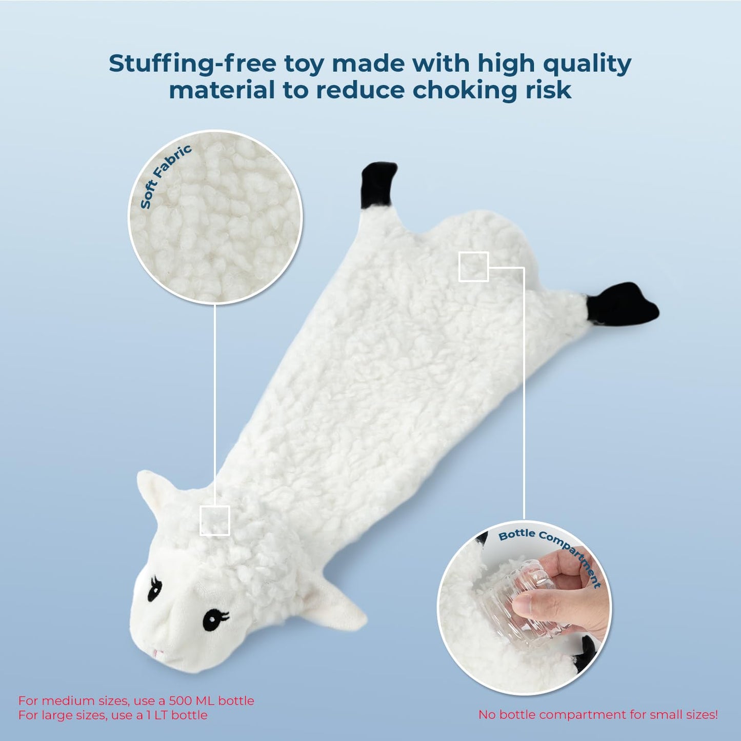 Best Pet Supplies 2-in-1 Stuffless Squeaky Dog Toys with Soft, Durable Fabric for Small, Medium, and Large Pets, No Stuffing for Indoor Play, Supports Active Biting and Play - 1Wild Duck, Small