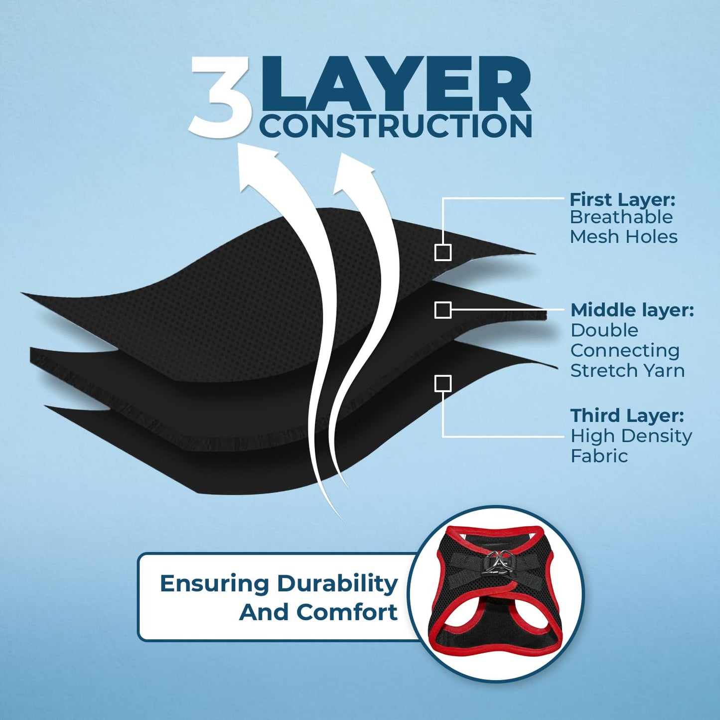 Voyager Step-In Air Dog Harness - All Weather Mesh, Reflective, No Pull Harness for Small, Medium Dogs, Cats - Secure with Hook & Loop Fastener, Buckle, Double D-Rings - Black/Black Trim, S