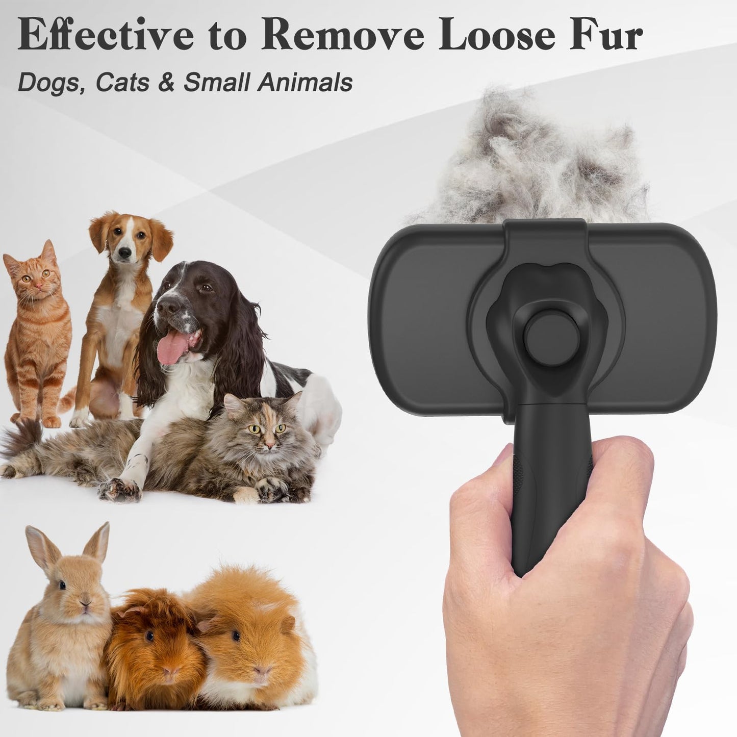 Swihauk Self Cleaning Slicker Brush for Dogs & Cats, Skin Friendly Grooming Cat Brush, Dog Brush for Shedding, Deshedding Brush, Hair Brush Puppy Brush for Haired Dogs, Pet Supplies Accessories, Blue