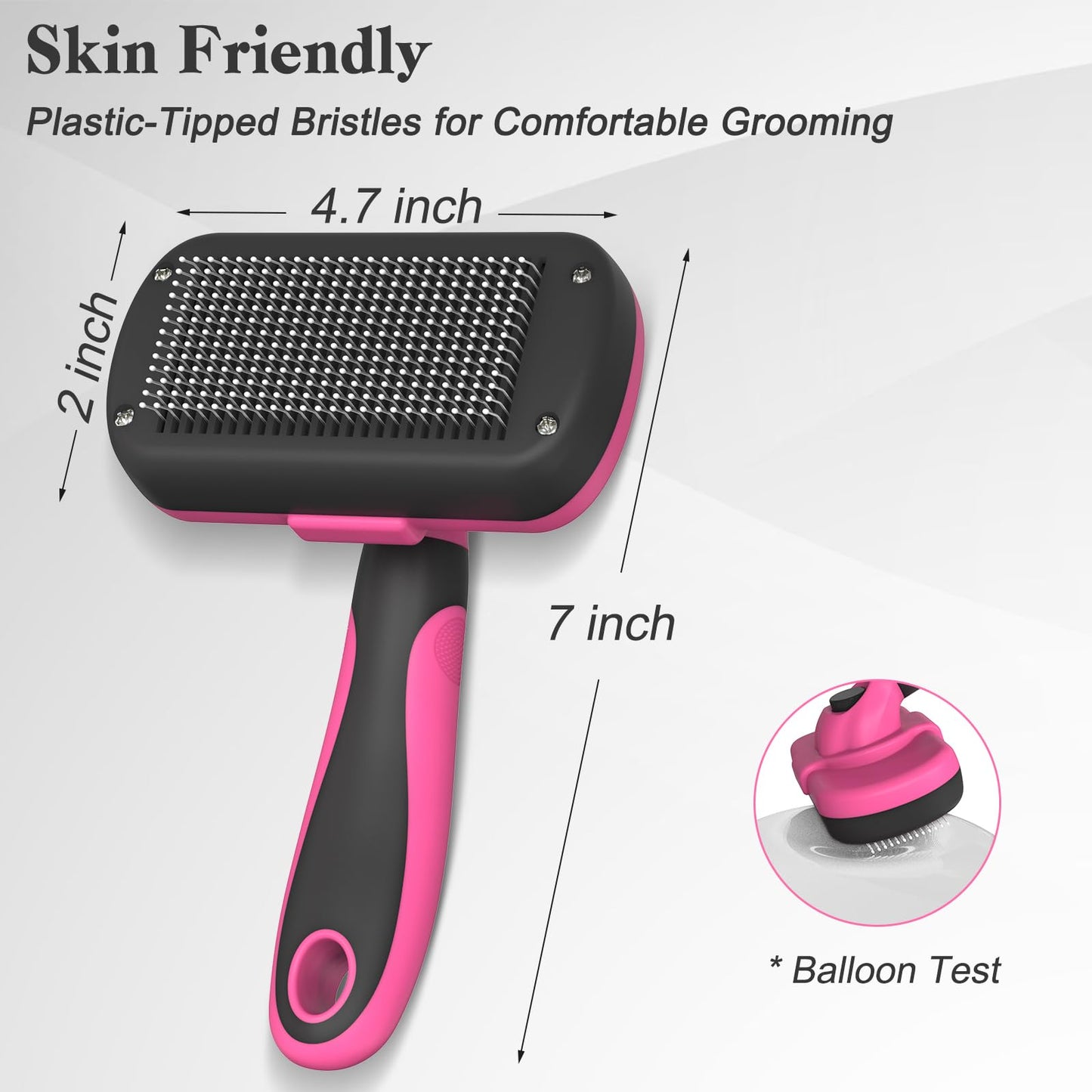 Swihauk Self Cleaning Slicker Brush for Dogs & Cats, Skin Friendly Grooming Cat Brush, Dog Brush for Shedding, Deshedding Brush, Hair Brush Puppy Brush for Haired Dogs, Pet Supplies Accessories, Blue