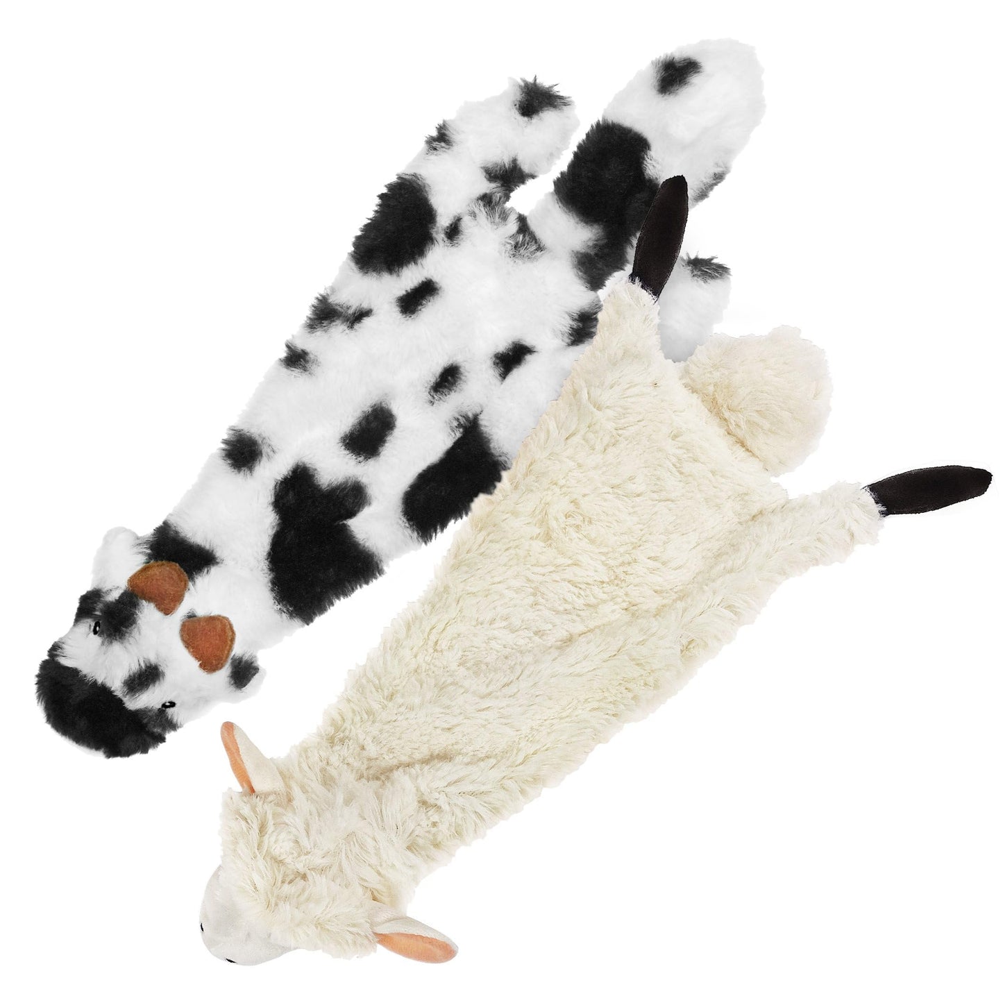 Best Pet Supplies 2-in-1 Stuffless Squeaky Dog Toys with Soft, Durable Fabric for Small, Medium, and Large Pets, No Stuffing for Indoor Play, Supports Active Biting and Play - 1Wild Duck, Small