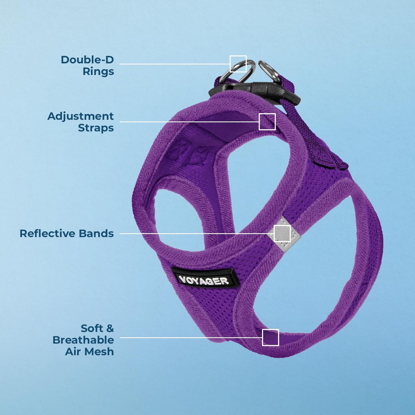 Best Pet Supplies Voyager Step-in Air Dog Harness - All Weather Mesh Step in Vest Harness for Small and Medium Dogs by - Harness (Fuchsia), Medium