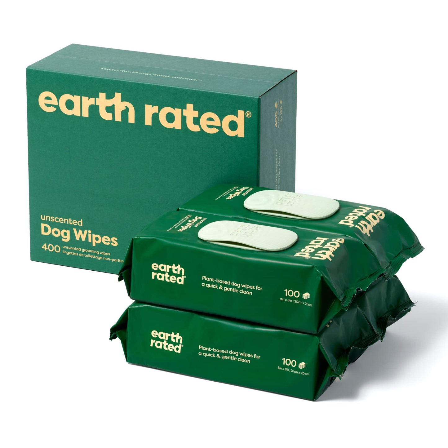 Earth Rated Pet Ear Wipes, Hypoallergenic Ear Wipes for Dogs & Cats to Remove Dirt and Wax Build up, Oatmeal Scent, 70 Count
