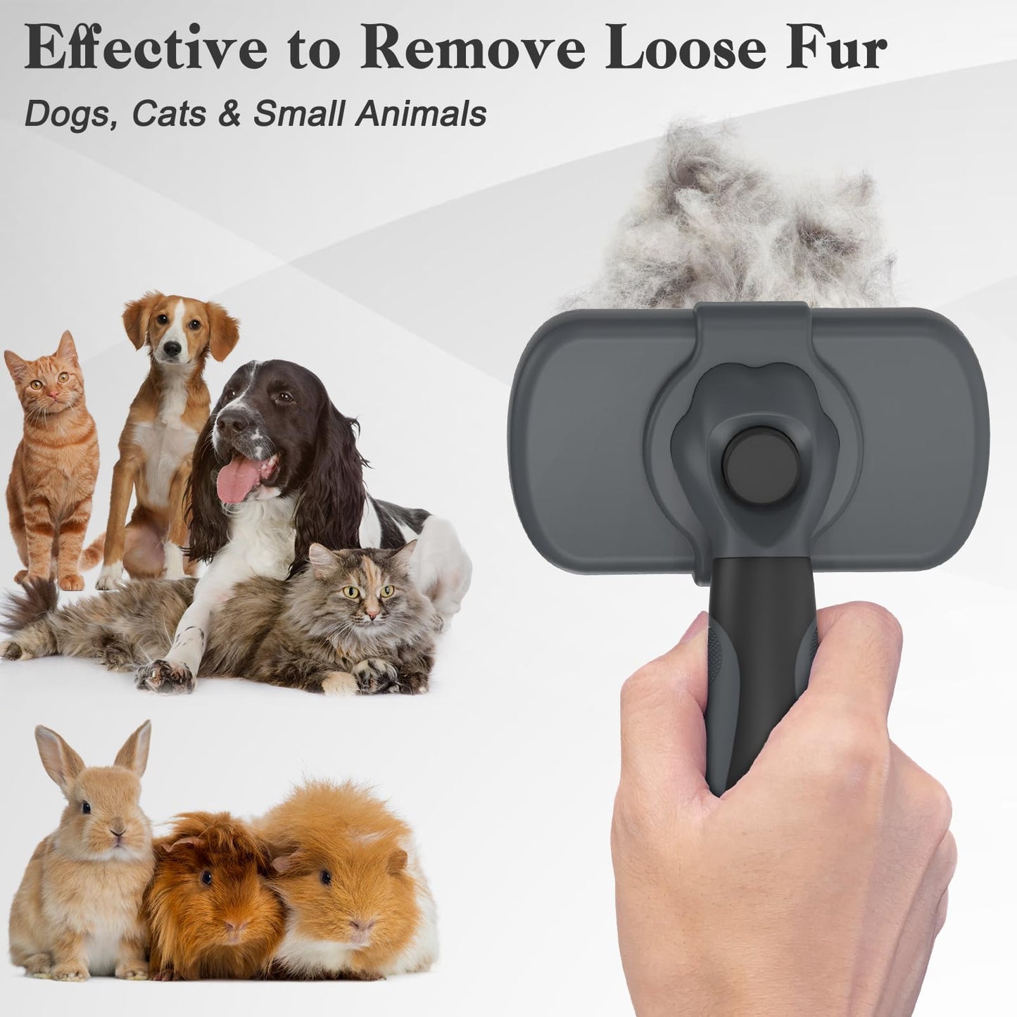 Swihauk Self Cleaning Slicker Brush for Dogs & Cats, Skin Friendly Grooming Cat Brush, Dog Brush for Shedding, Deshedding Brush, Hair Brush Puppy Brush for Haired Dogs, Pet Supplies Accessories, Blue