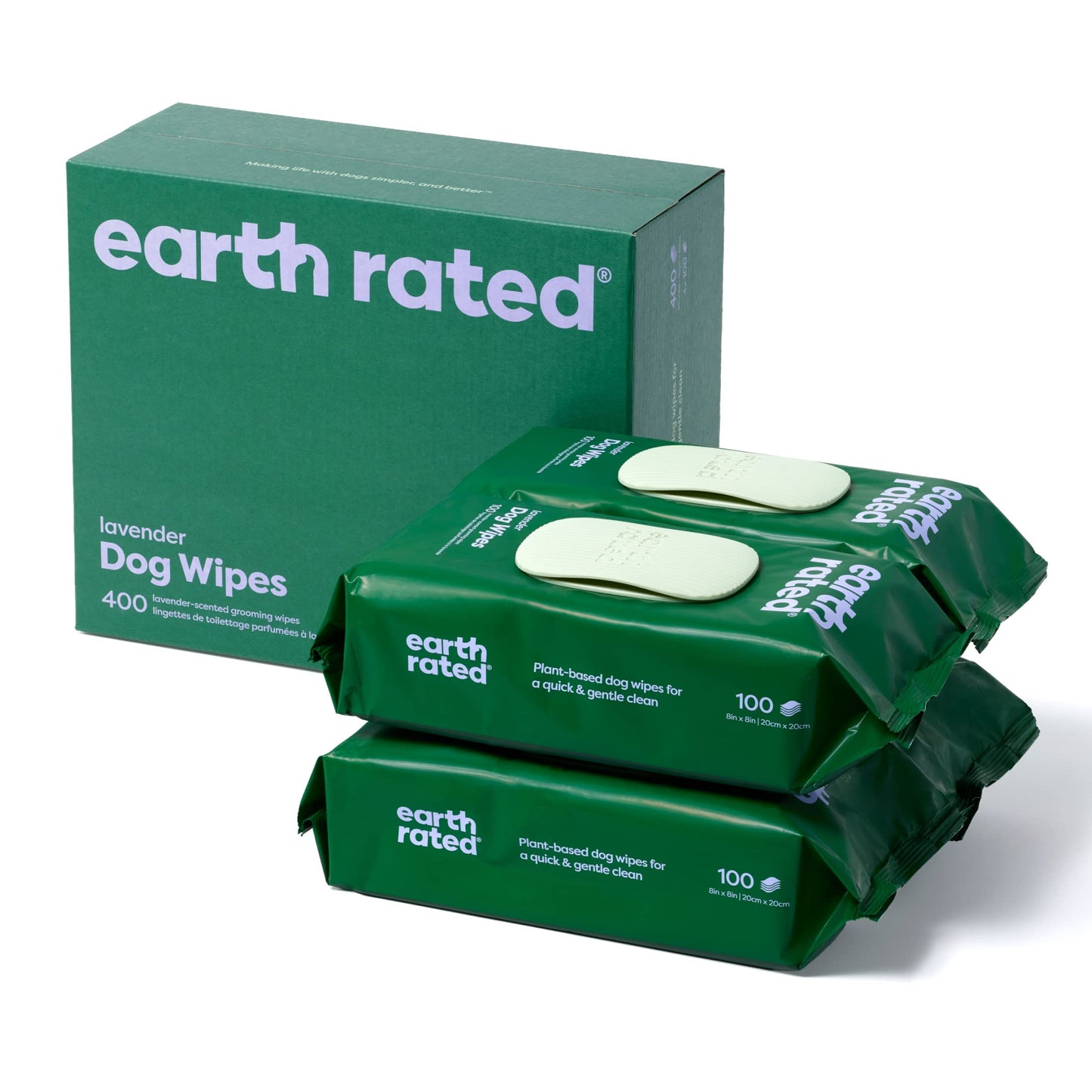Earth Rated Pet Ear Wipes, Hypoallergenic Ear Wipes for Dogs & Cats to Remove Dirt and Wax Build up, Oatmeal Scent, 70 Count