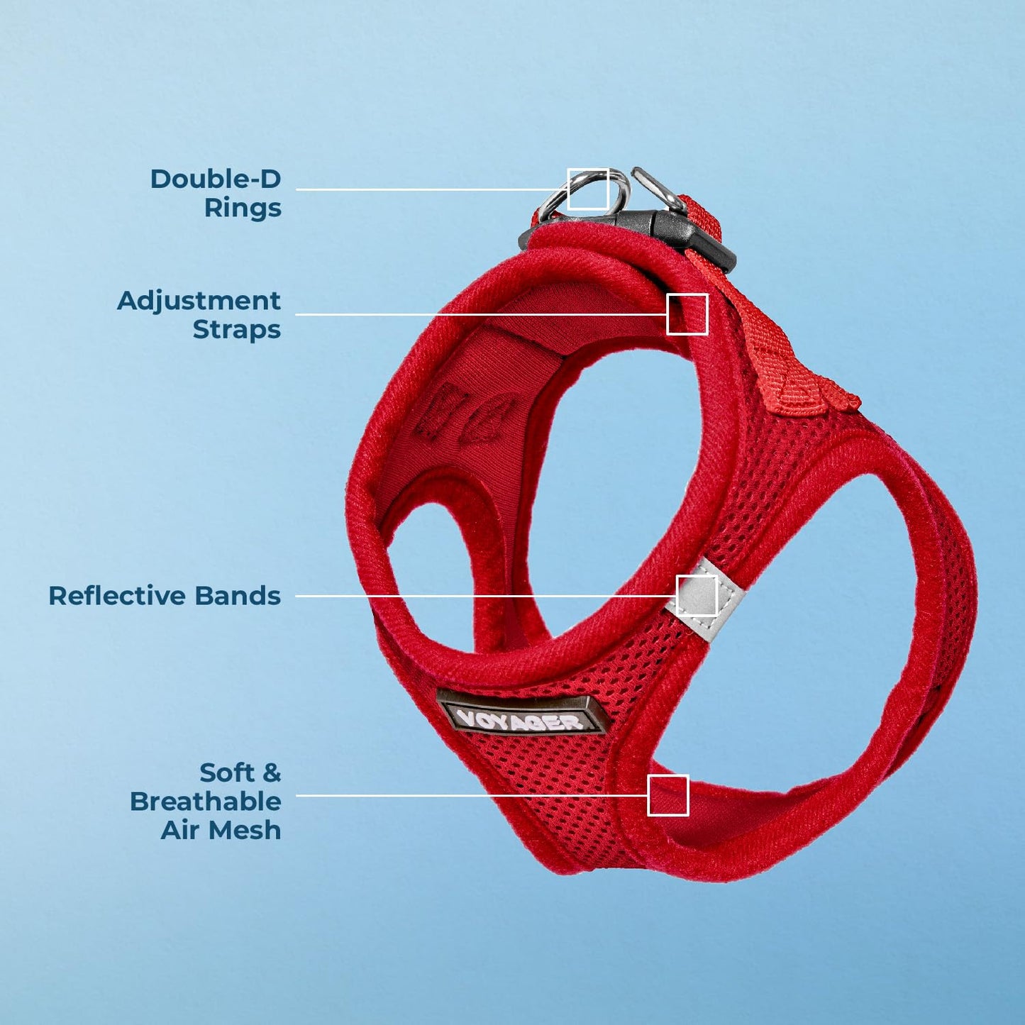 Best Pet Supplies Voyager Step-in Air Dog Harness - All Weather Mesh Step in Vest Harness for Small and Medium Dogs by - Harness (Fuchsia), Medium