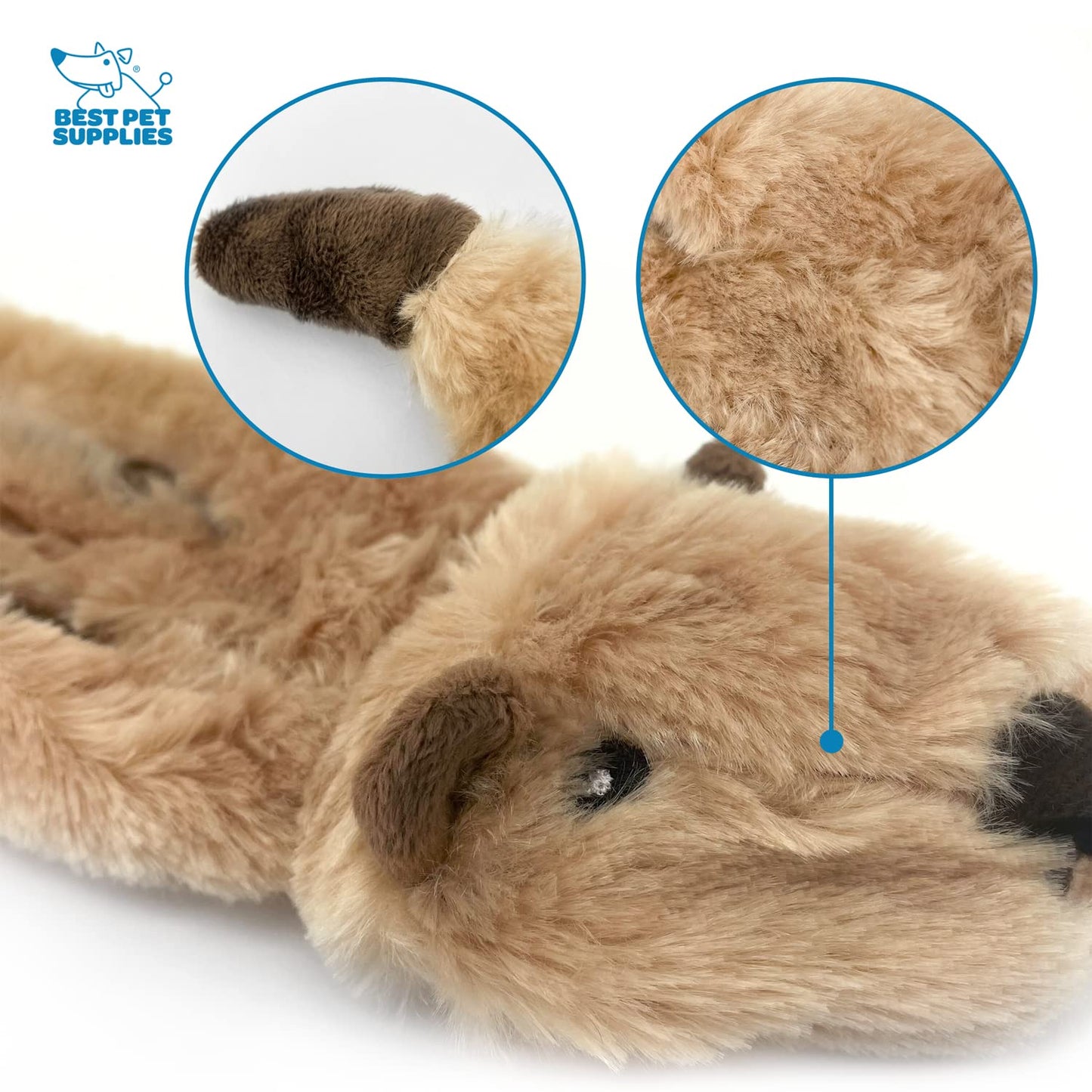 Best Pet Supplies 2-in-1 Stuffless Squeaky Dog Toys with Soft, Durable Fabric for Small, Medium, and Large Pets, No Stuffing for Indoor Play, Supports Active Biting and Play - 1Wild Duck, Small