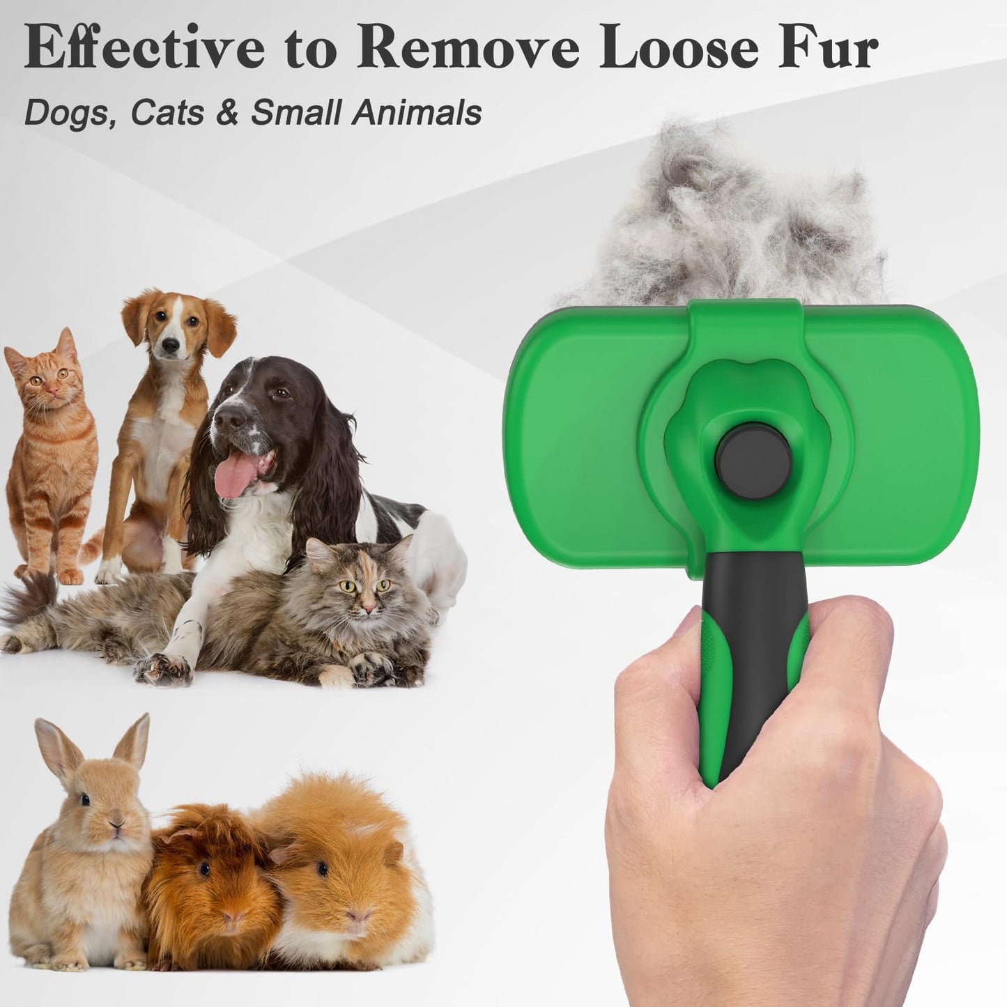 Swihauk Self Cleaning Slicker Brush for Dogs & Cats, Skin Friendly Grooming Cat Brush, Dog Brush for Shedding, Deshedding Brush, Hair Brush Puppy Brush for Haired Dogs, Pet Supplies Accessories, Blue