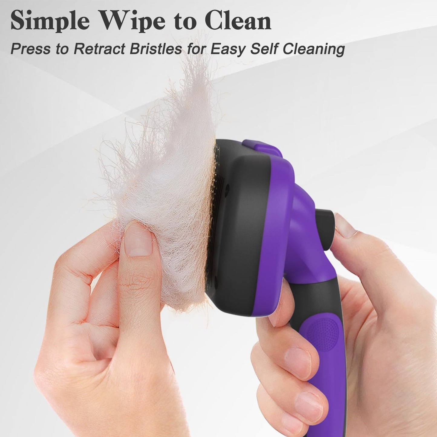 Swihauk Self Cleaning Slicker Brush for Dogs & Cats, Skin Friendly Grooming Cat Brush, Dog Brush for Shedding, Deshedding Brush, Hair Brush Puppy Brush for Haired Dogs, Pet Supplies Accessories, Blue