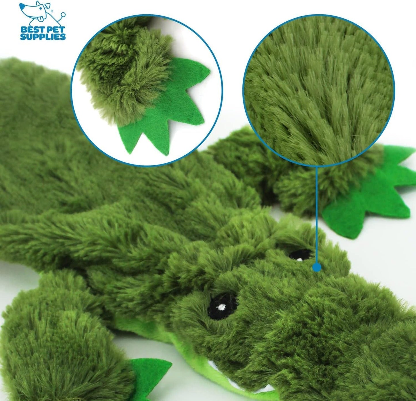 Best Pet Supplies 2-in-1 Stuffless Squeaky Dog Toys with Soft, Durable Fabric for Small, Medium, and Large Pets, No Stuffing for Indoor Play, Supports Active Biting and Play - 1Wild Duck, Small