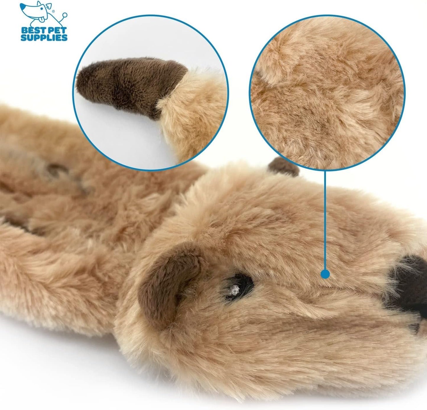 Best Pet Supplies 2-in-1 Stuffless Squeaky Dog Toys with Soft, Durable Fabric for Small, Medium, and Large Pets, No Stuffing for Indoor Play, Supports Active Biting and Play - 1Wild Duck, Small