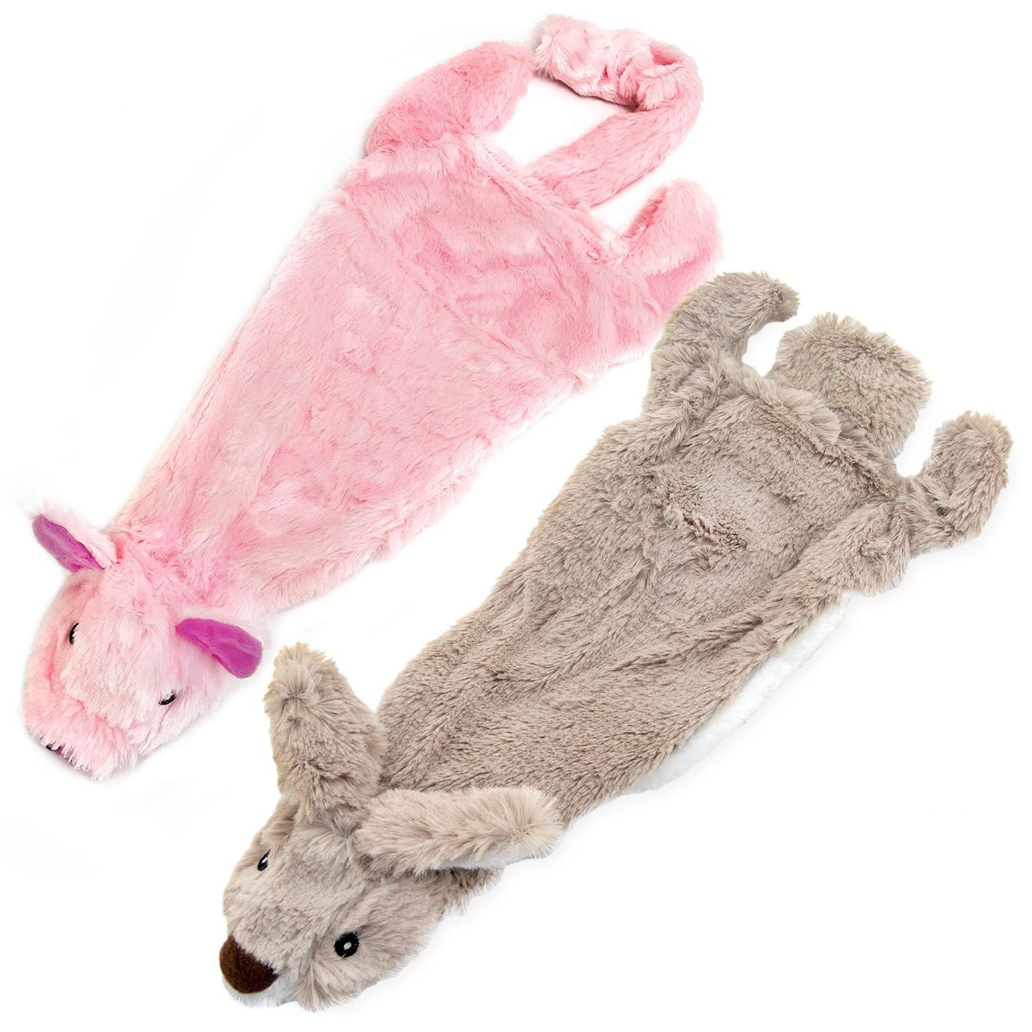 Best Pet Supplies 2-in-1 Stuffless Squeaky Dog Toys with Soft, Durable Fabric for Small, Medium, and Large Pets, No Stuffing for Indoor Play, Supports Active Biting and Play - 1Wild Duck, Small