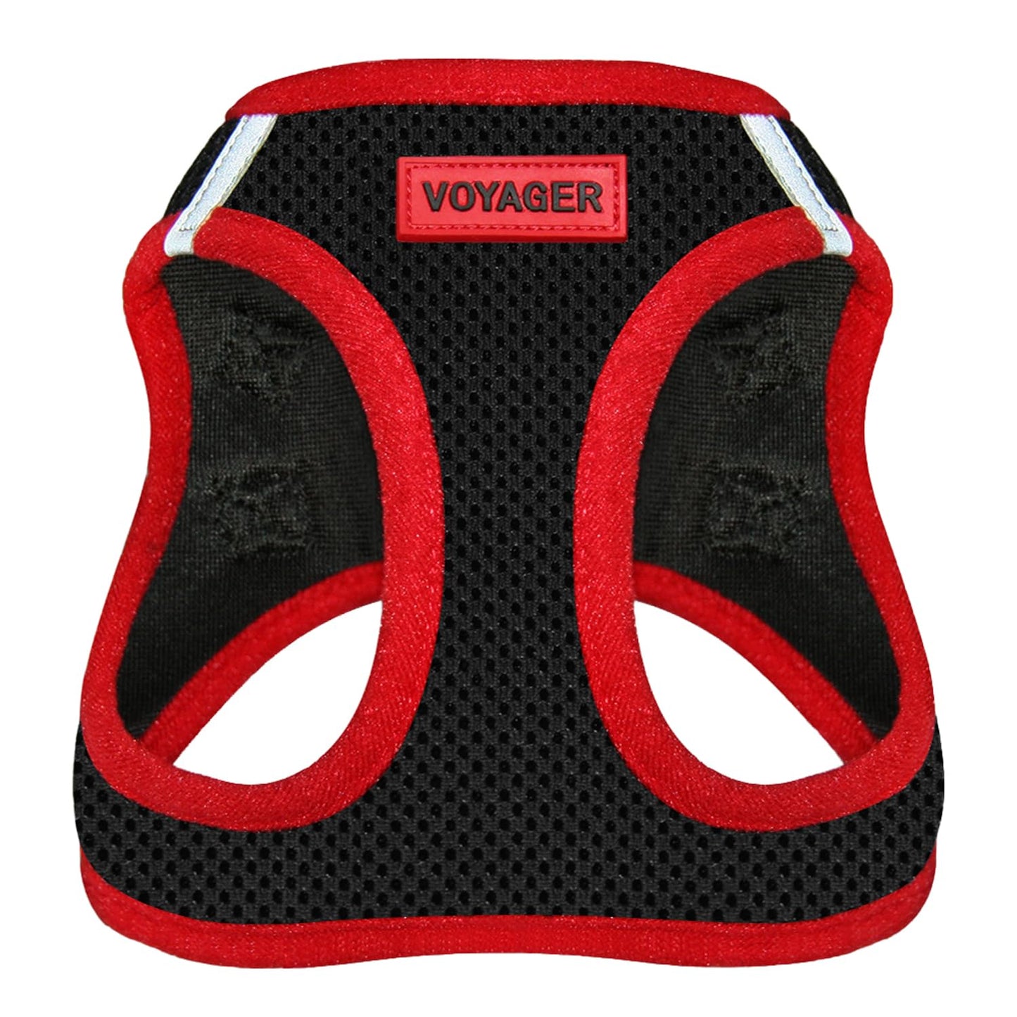 Voyager Step-In Air Dog Harness - All Weather Mesh, Reflective, No Pull Harness for Small, Medium Dogs, Cats - Secure with Hook & Loop Fastener, Buckle, Double D-Rings - Black/Black Trim, S
