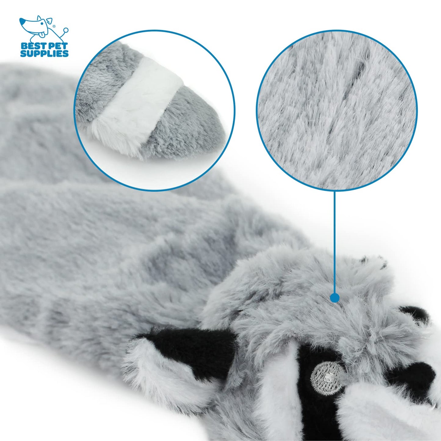 Best Pet Supplies 2-in-1 Stuffless Squeaky Dog Toys with Soft, Durable Fabric for Small, Medium, and Large Pets, No Stuffing for Indoor Play, Supports Active Biting and Play - 1Wild Duck, Small