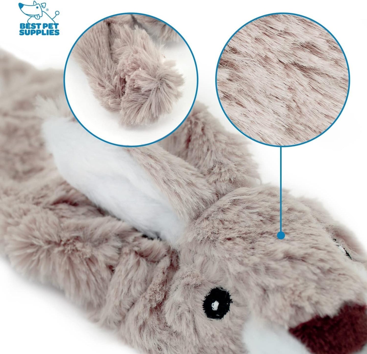 Best Pet Supplies 2-in-1 Stuffless Squeaky Dog Toys with Soft, Durable Fabric for Small, Medium, and Large Pets, No Stuffing for Indoor Play, Supports Active Biting and Play - 1Wild Duck, Small