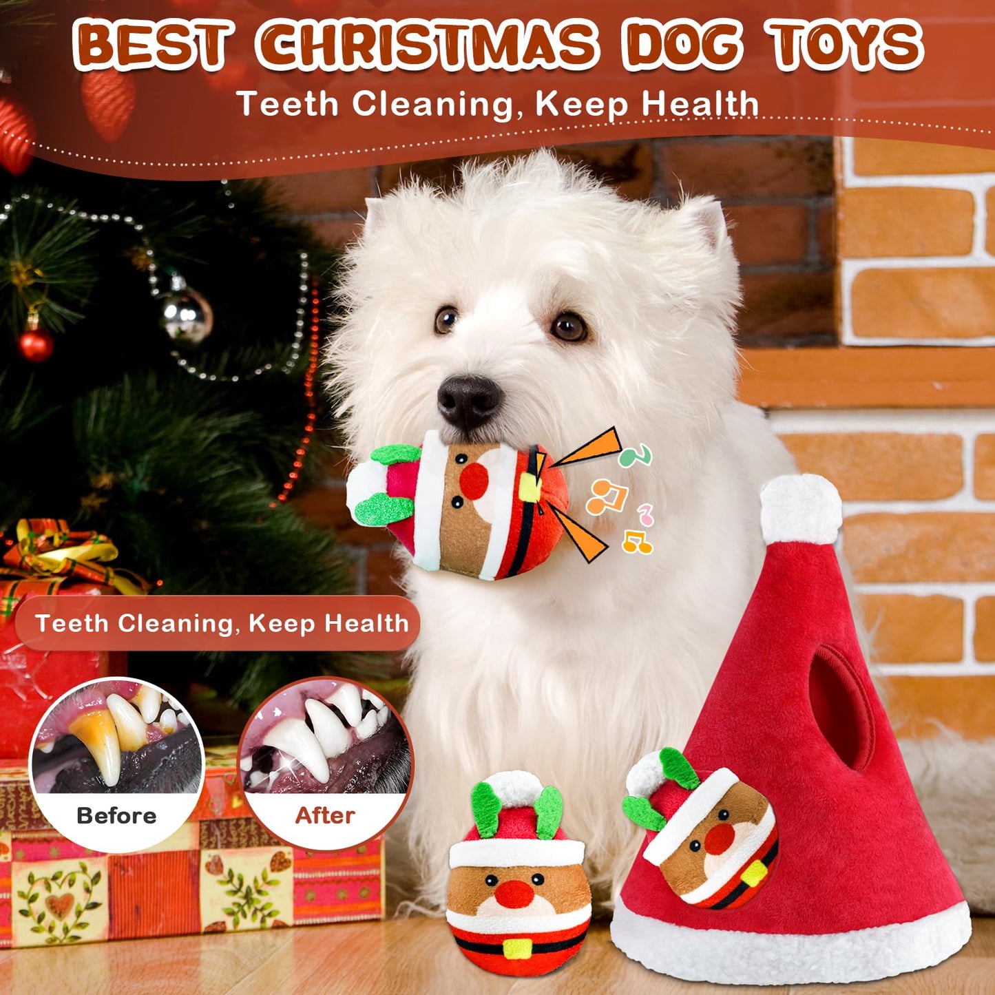 Squeaky Dog Toys for Large Dogs: Plush Dog Toys with Soft Fabric - Pet Toys for Small, Medium, and Large Dogs - Puppy Toys to Keep Them Busy