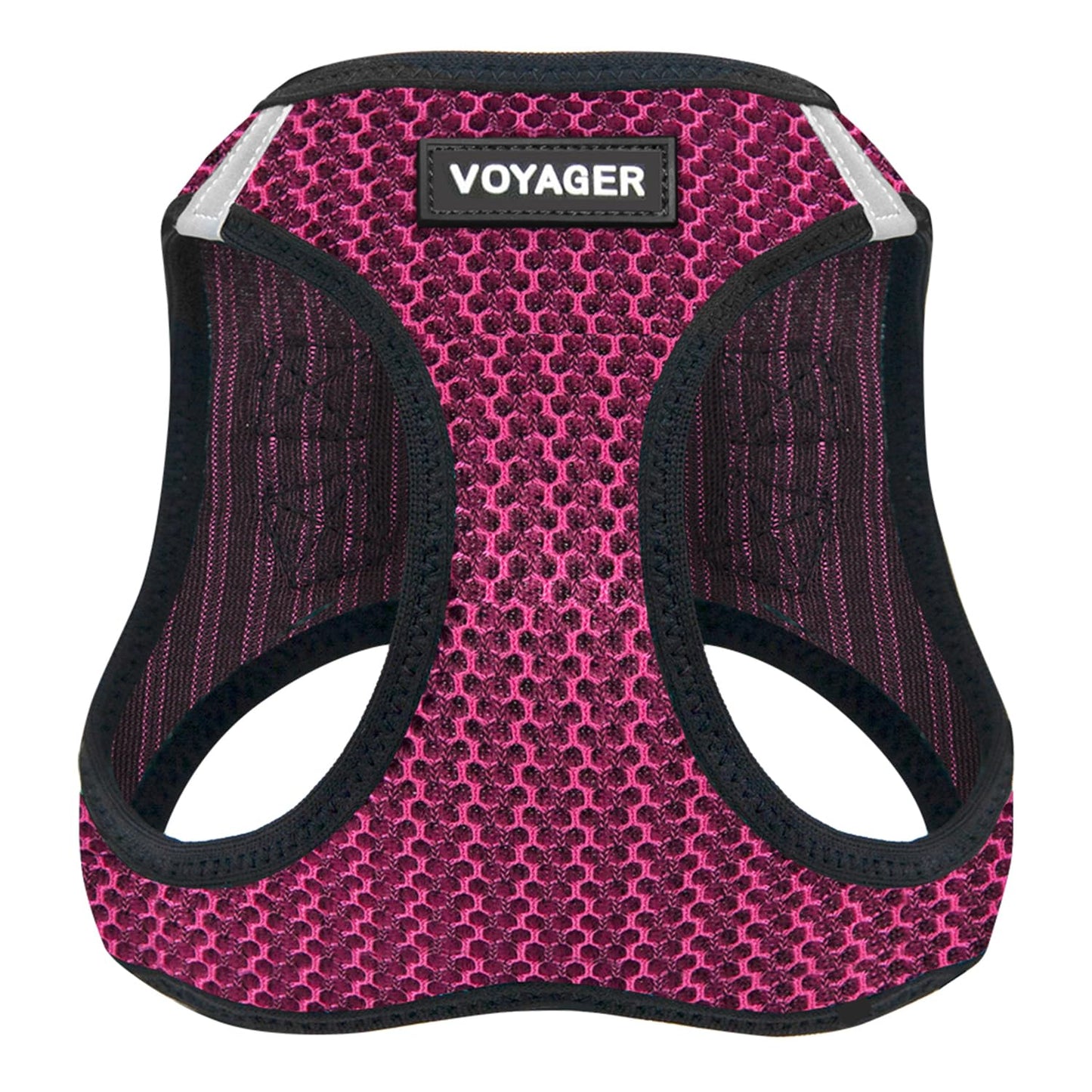 Voyager Step-In Air Dog Harness - All Weather Mesh, Reflective, No Pull Harness for Small, Medium Dogs, Cats - Secure with Hook & Loop Fastener, Buckle, Double D-Rings - Black/Black Trim, S