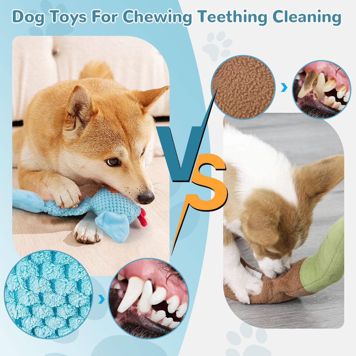 Squeaky Dog Toys for Large Dogs: Plush Dog Toys with Soft Fabric - Pet Toys for Small, Medium, and Large Dogs - Puppy Toys to Keep Them Busy