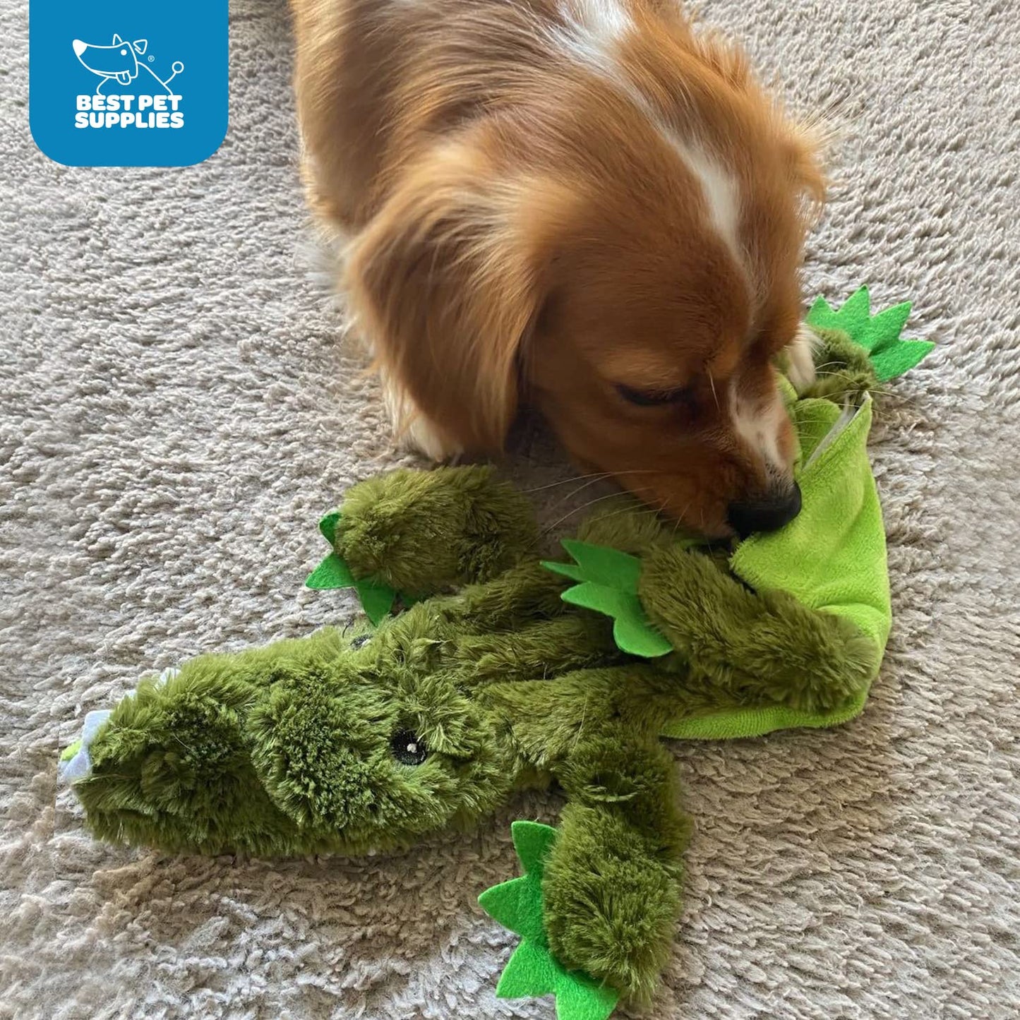 Best Pet Supplies 2-in-1 Stuffless Squeaky Dog Toys with Soft, Durable Fabric for Small, Medium, and Large Pets, No Stuffing for Indoor Play, Supports Active Biting and Play - 1Wild Duck, Small