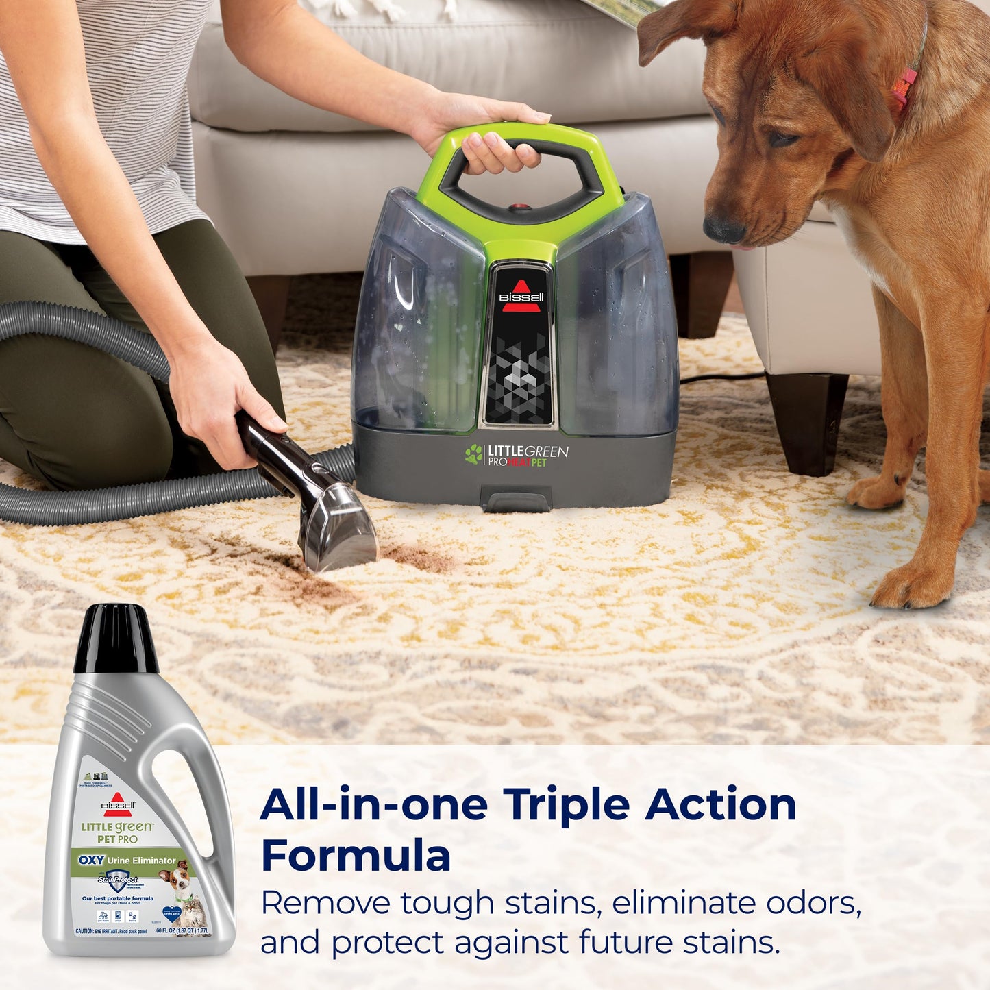 BISSELL® PET PRO OXY Spot & Stain Formula for Portable Carpet Cleaners, 32 oz., 2034
