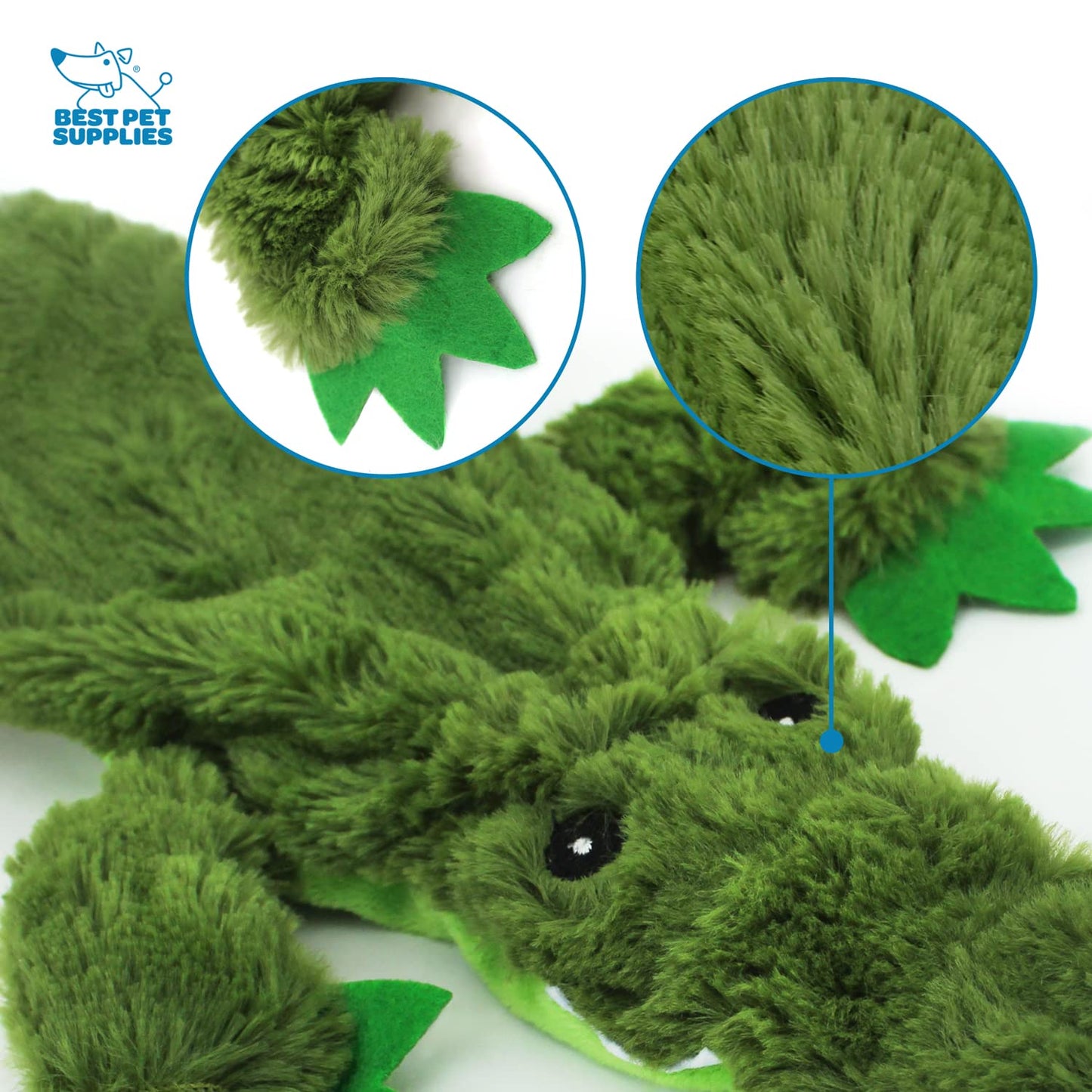 Best Pet Supplies 2-in-1 Stuffless Squeaky Dog Toys with Soft, Durable Fabric for Small, Medium, and Large Pets, No Stuffing for Indoor Play, Supports Active Biting and Play - 1Wild Duck, Small